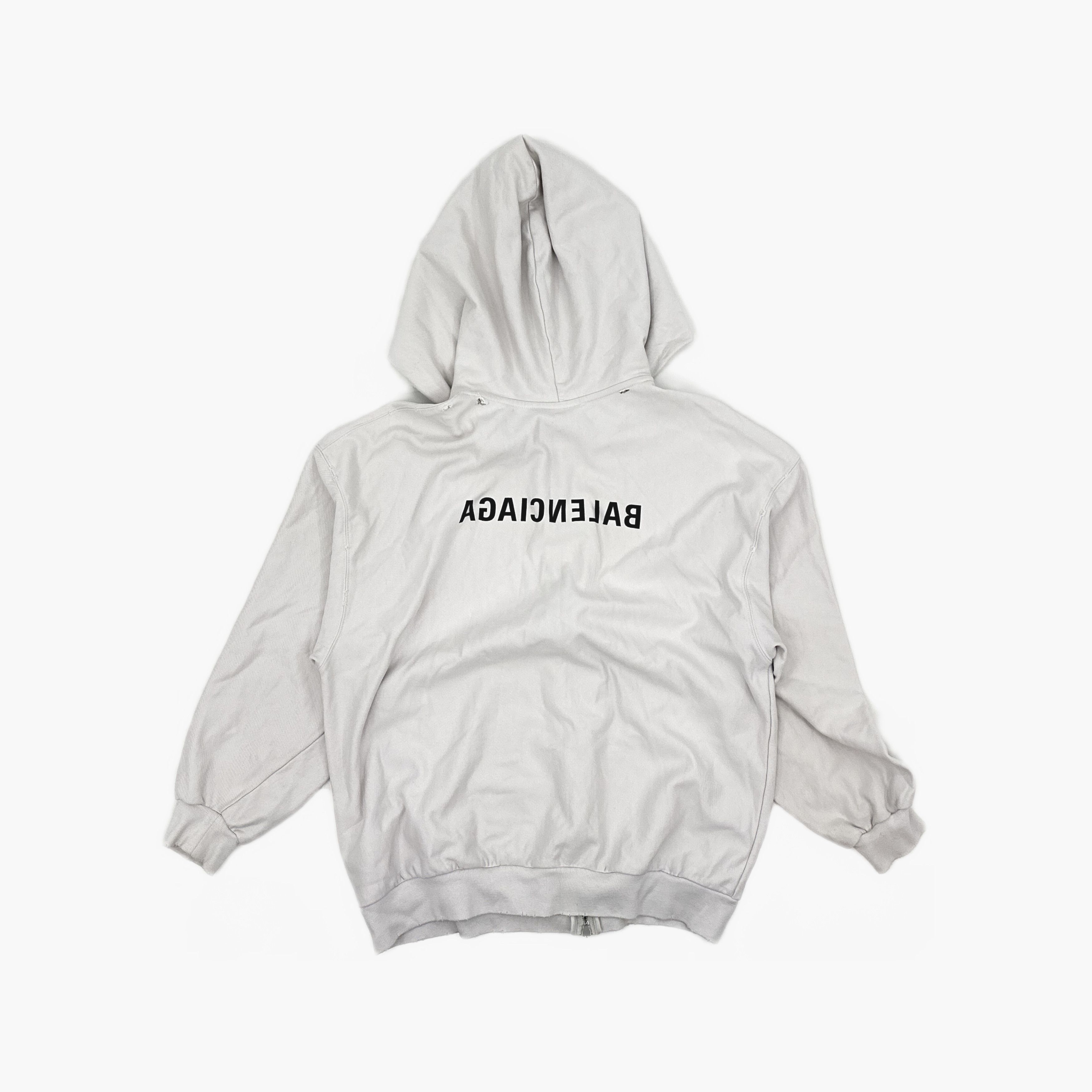 Balenciaga Balenciaga SS22 Logo Print Zip-Up Hoodie XS Size XS / US 0-2 / IT 36-38 - 3 Thumbnail