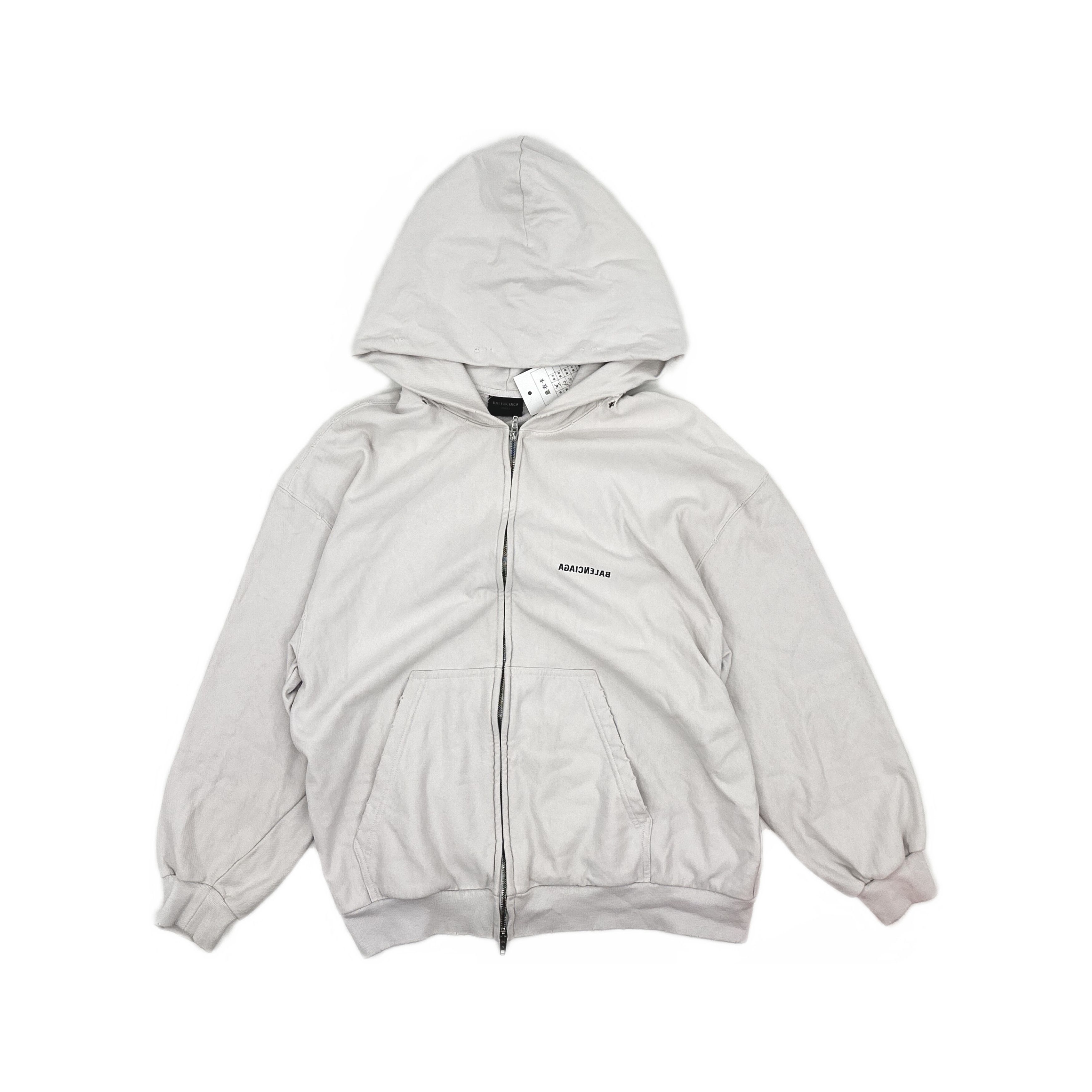 Balenciaga Balenciaga SS22 Logo Print Zip-Up Hoodie XS Size XS / US 0-2 / IT 36-38 - 2 Thumbnail
