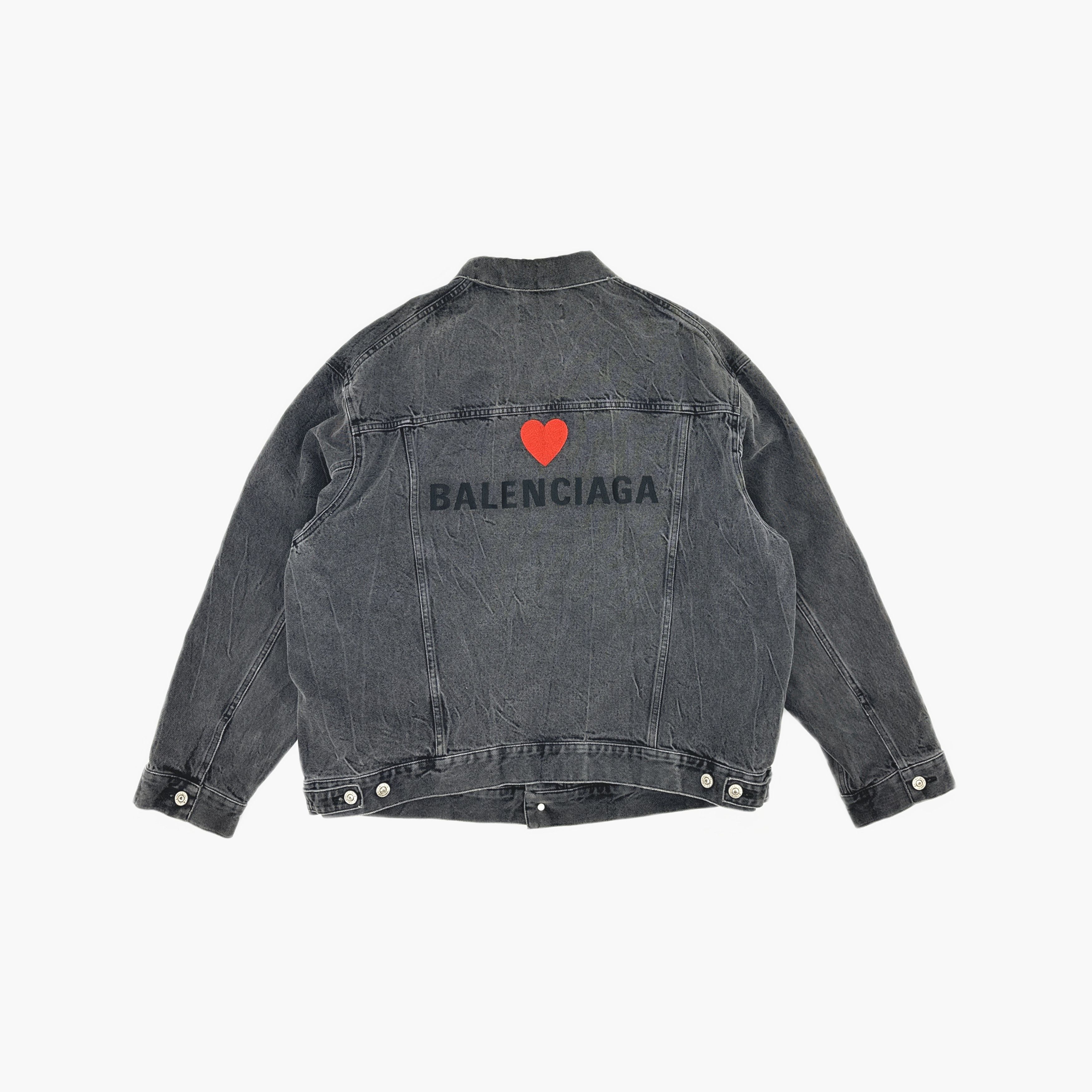 Balenciaga Balenciaga Heart Logo Denim Jacket XS Size XS / US 0-2 / IT 36-38 - 3 Thumbnail