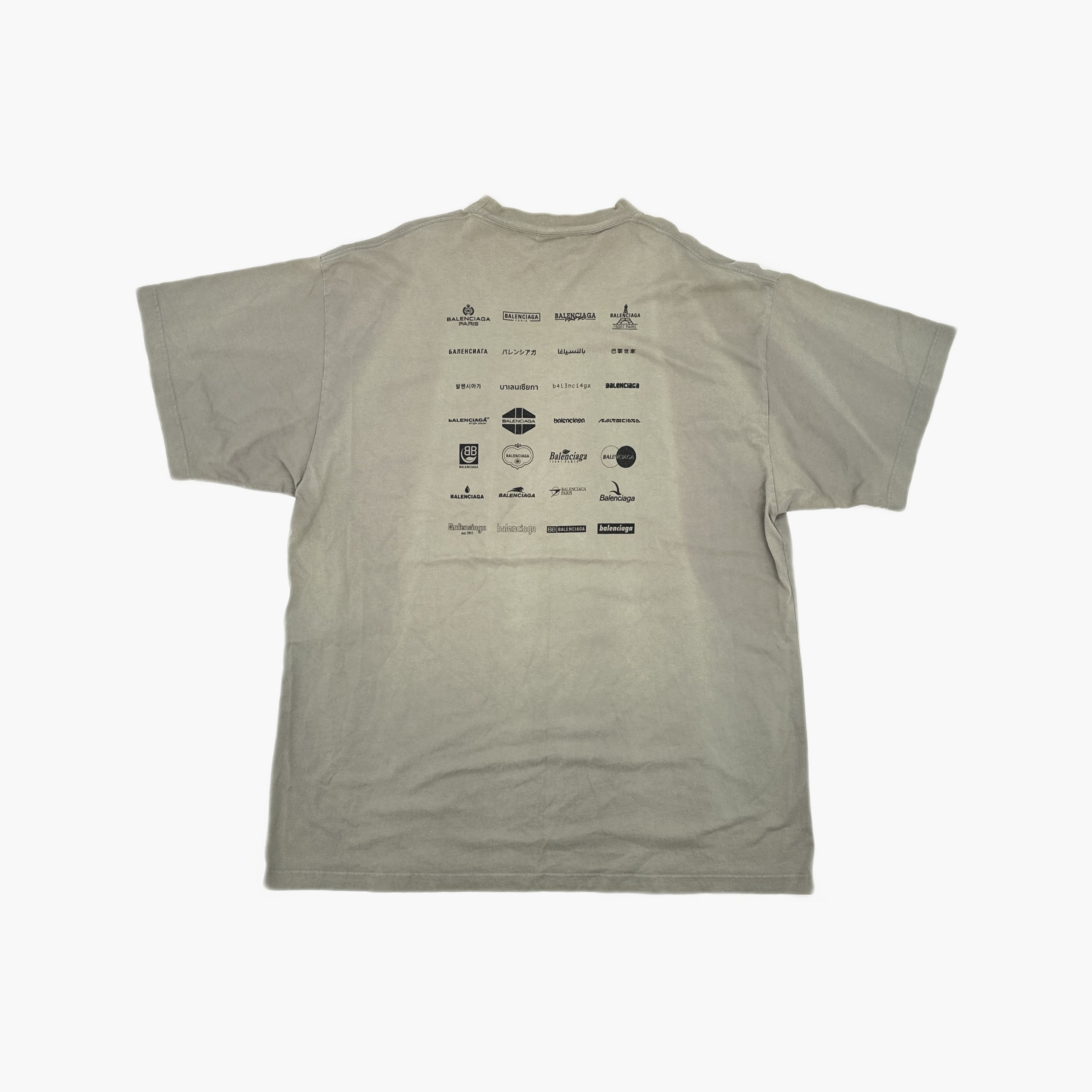 Balenciaga Balenciaga Multi-Logo Printed T-Shirt Size 4 Size US XL / EU 56 / 4 - 3 Thumbnail