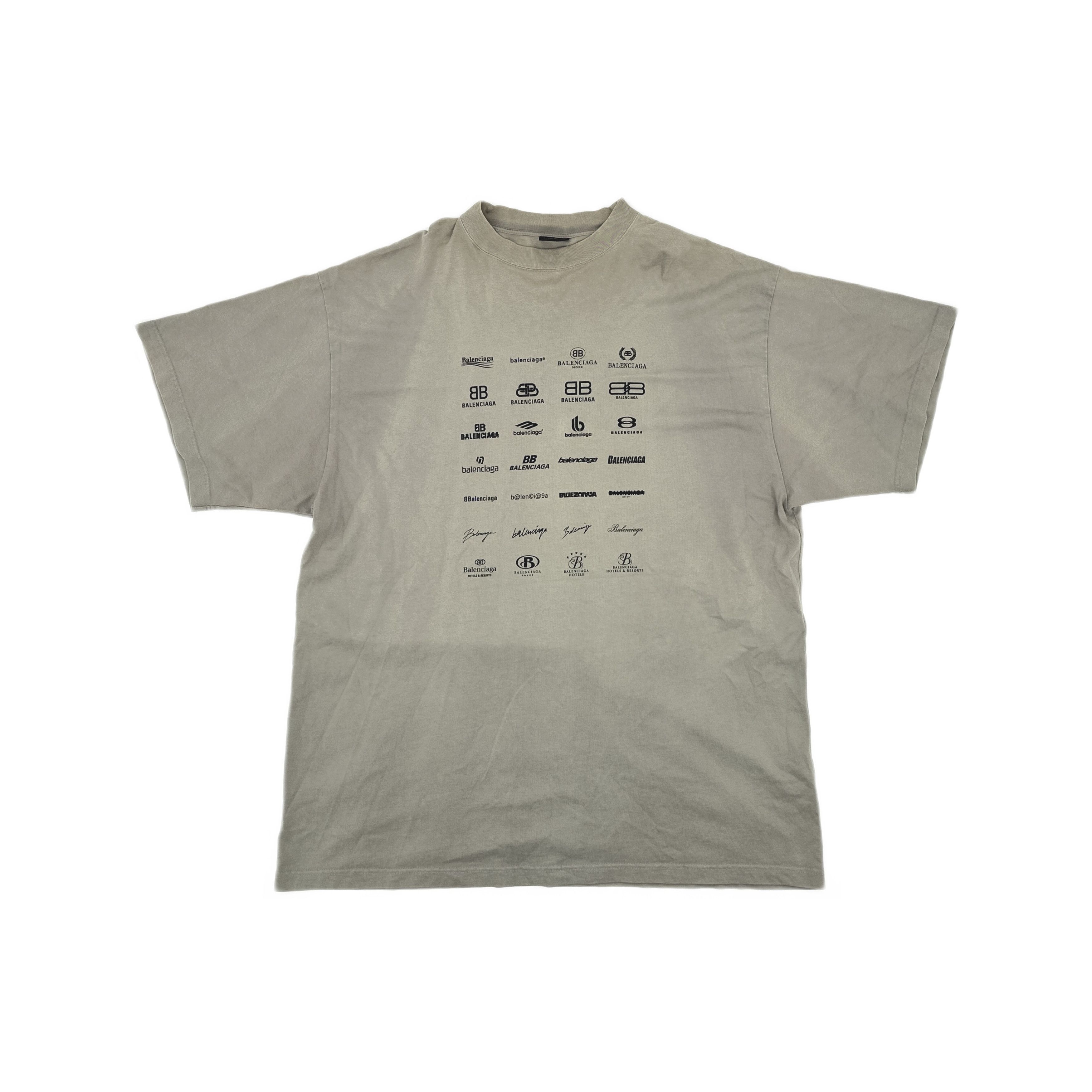 Balenciaga Balenciaga Multi-Logo Printed T-Shirt Size 4 Size US XL / EU 56 / 4 - 2 Thumbnail