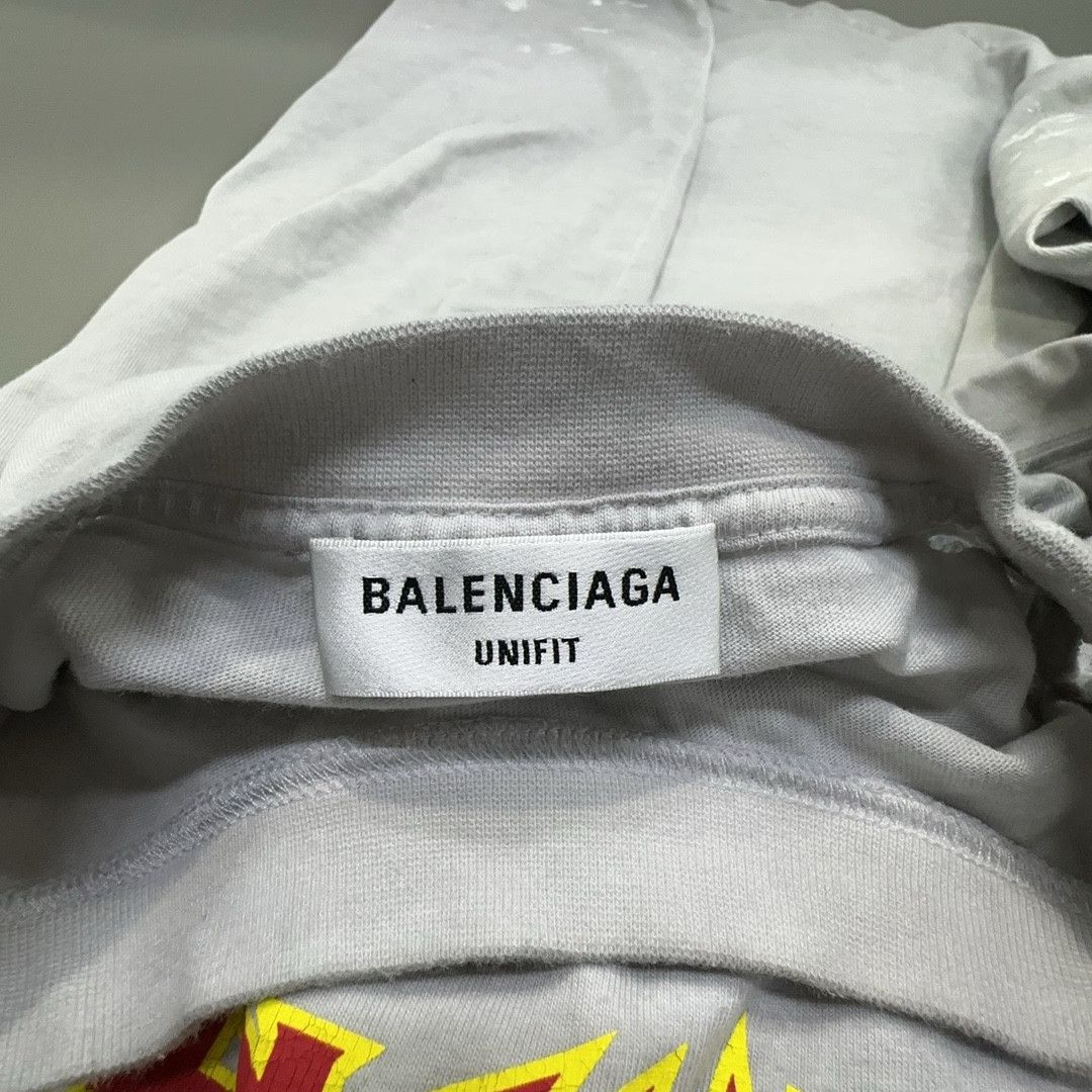 Balenciaga Balenciaga Metallica Lightning Logo T-Shirt Size 4 Size US XL / EU 56 / 4 - 4 Thumbnail