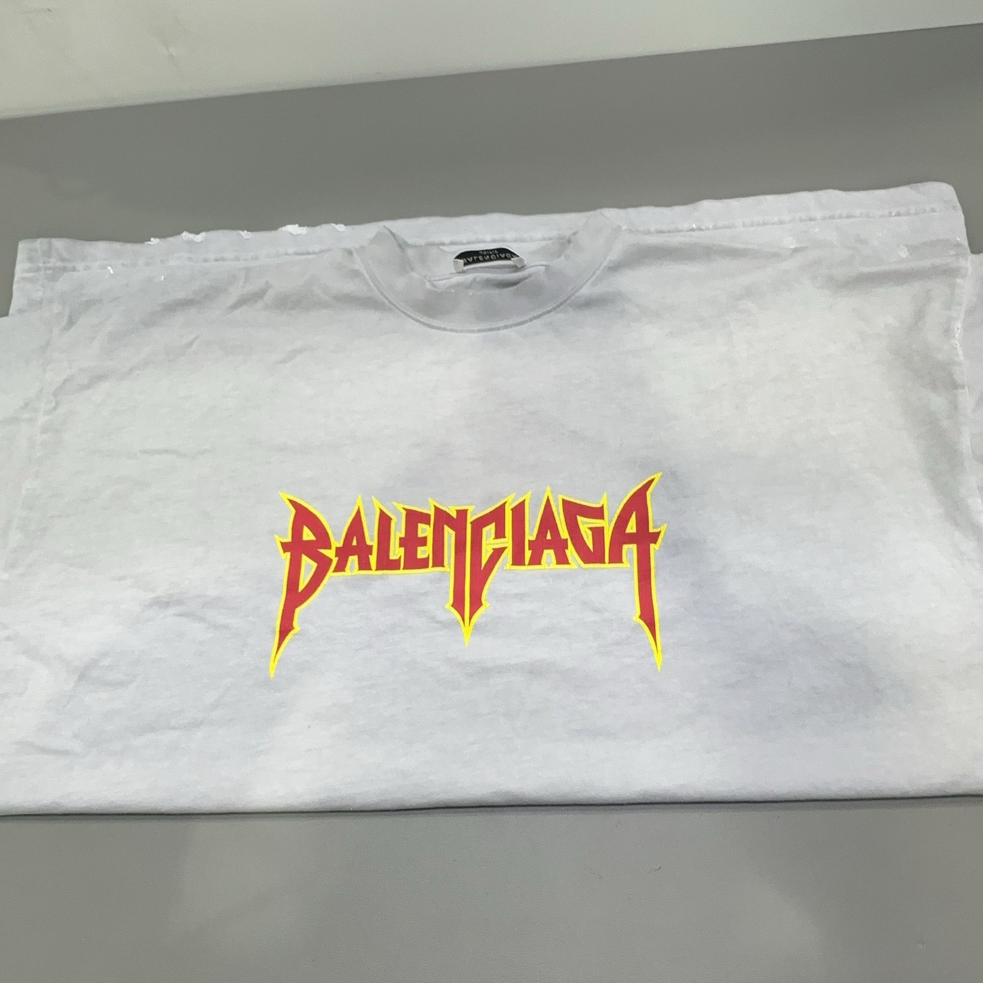Balenciaga Balenciaga Metallica Lightning Logo T-Shirt Size 4 Size US XL / EU 56 / 4 - 8 Thumbnail