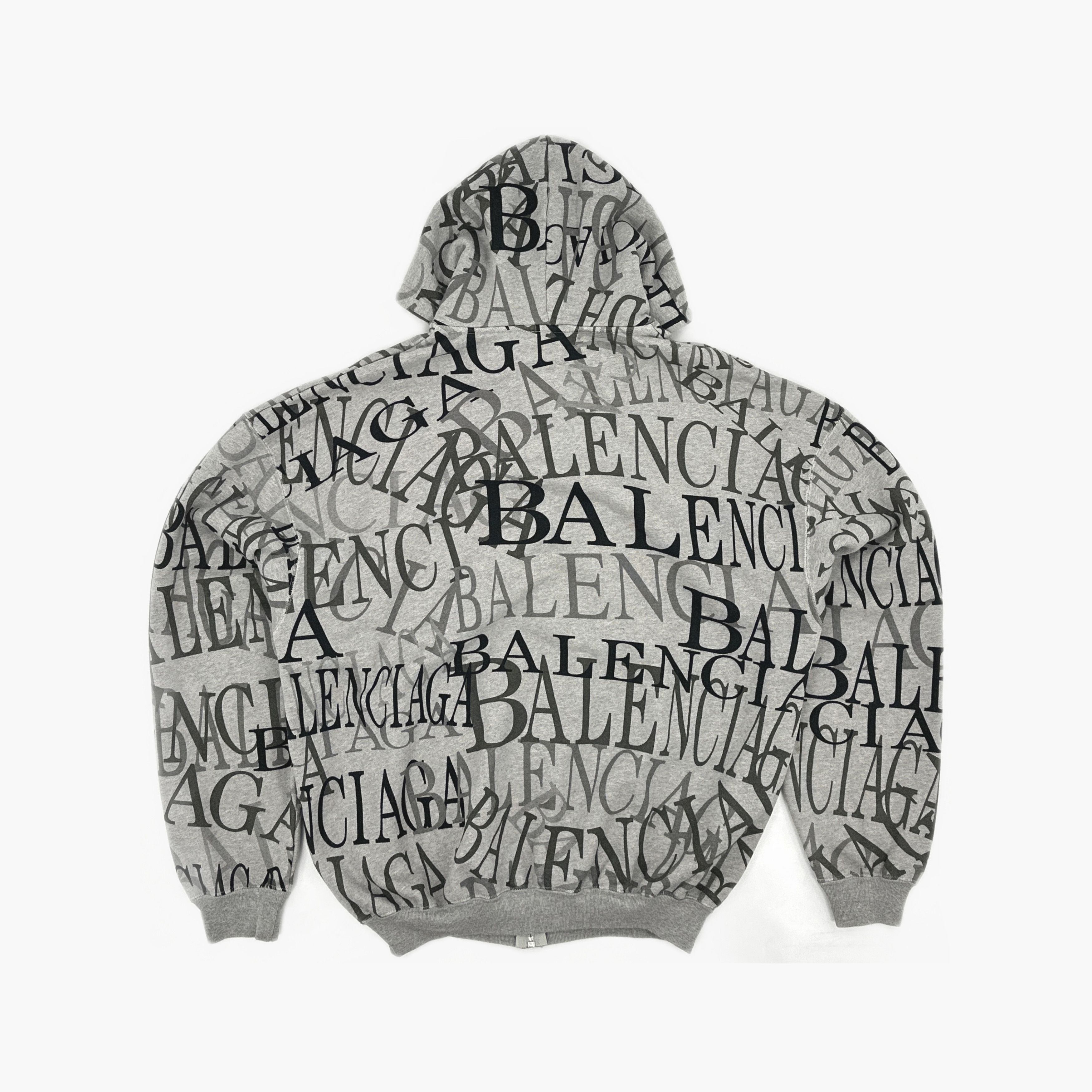 Balenciaga Balenciaga All-over Logo Zip Hoodie Size XXS Size US XXS / EU 40 - 3 Thumbnail