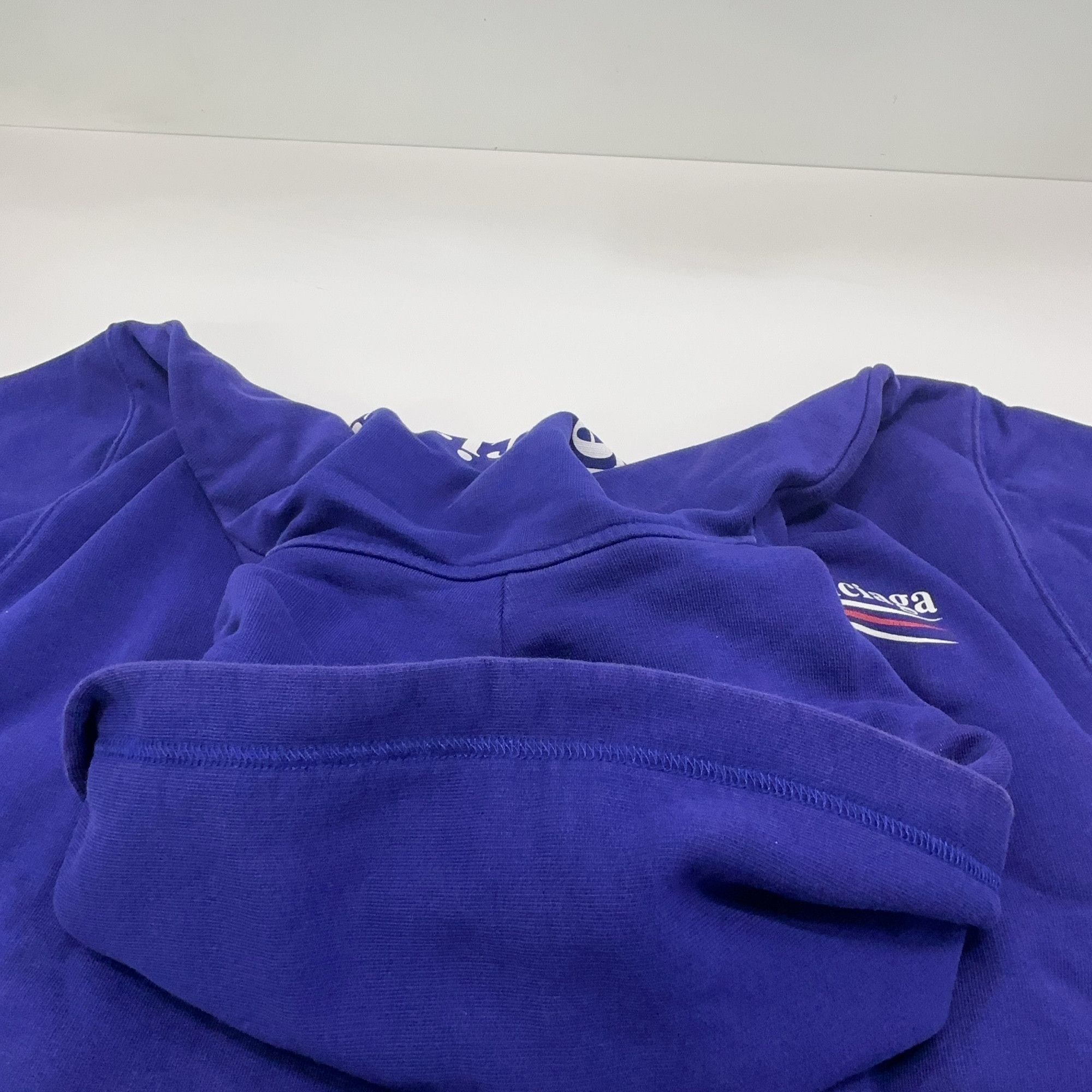 Balenciaga Balenciaga 2017 Campaign Logo Hoodie Purple XS Size US XS / EU 42 / 0 - 16 Thumbnail