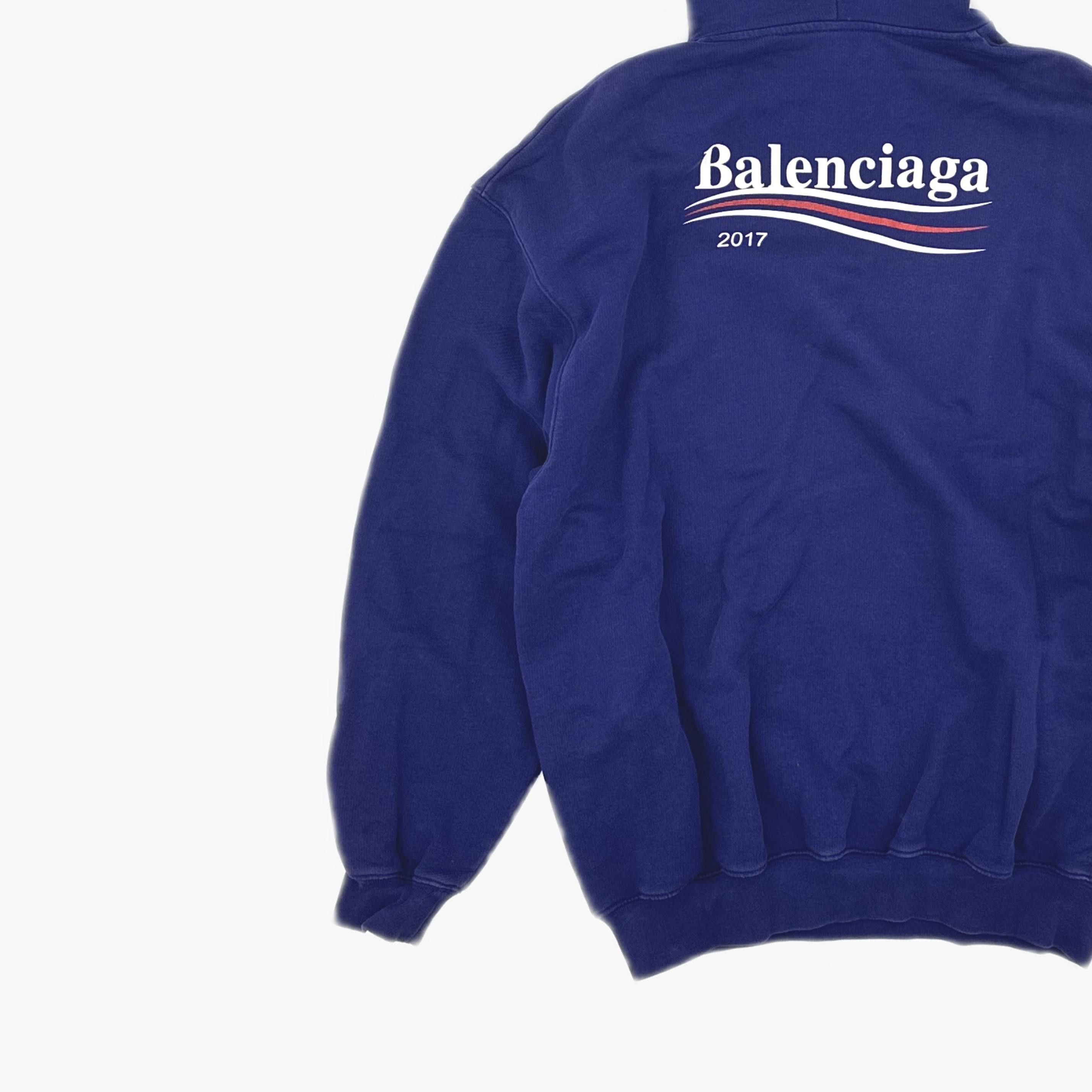 Balenciaga Balenciaga 2017 Campaign Logo Hoodie Purple XS Size US XS / EU 42 / 0 - 5 Thumbnail