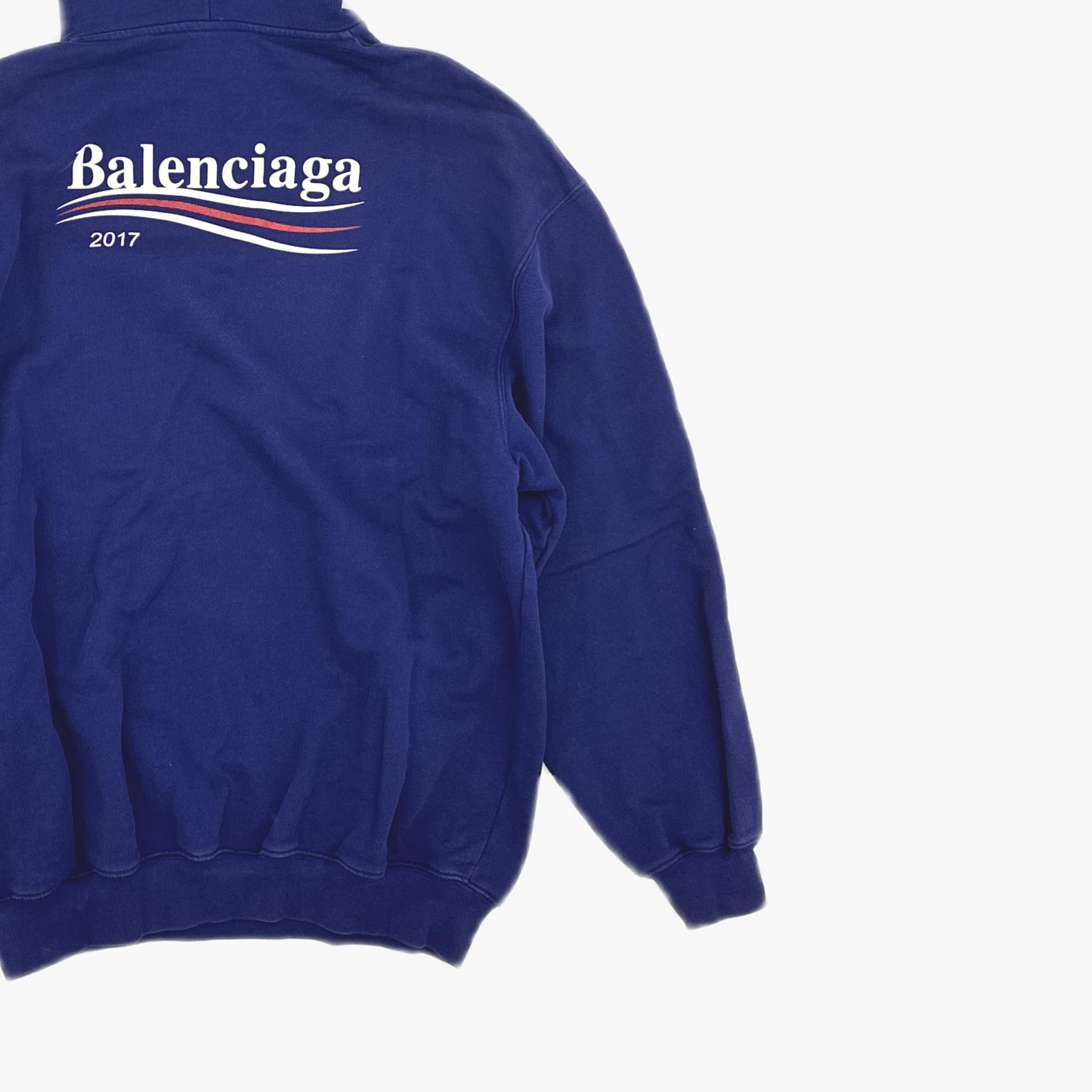 Balenciaga Balenciaga 2017 Campaign Logo Hoodie Purple XS Size US XS / EU 42 / 0 - 6 Thumbnail