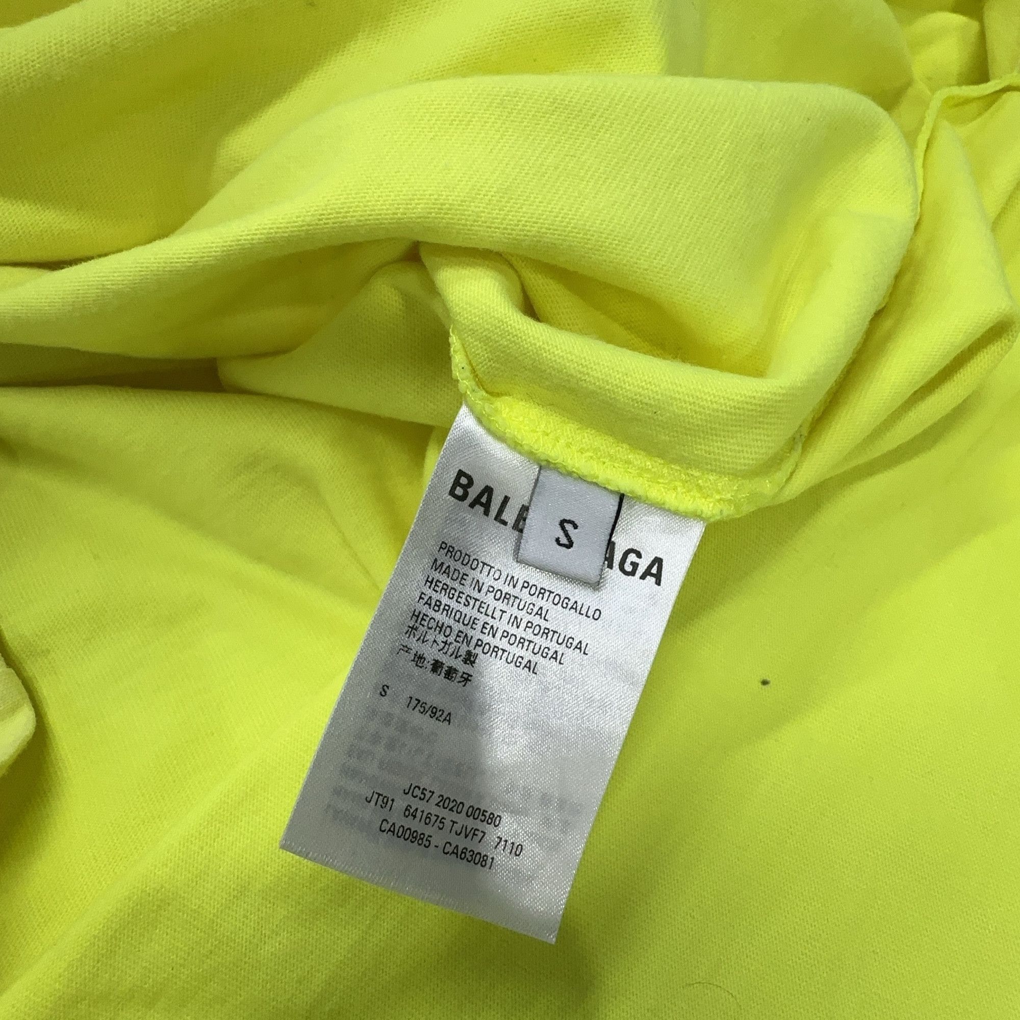 Balenciaga Balenciaga Wave Logo Print T-Shirt Yellow S Size US S / EU 44-46 / 1 - 5 Thumbnail