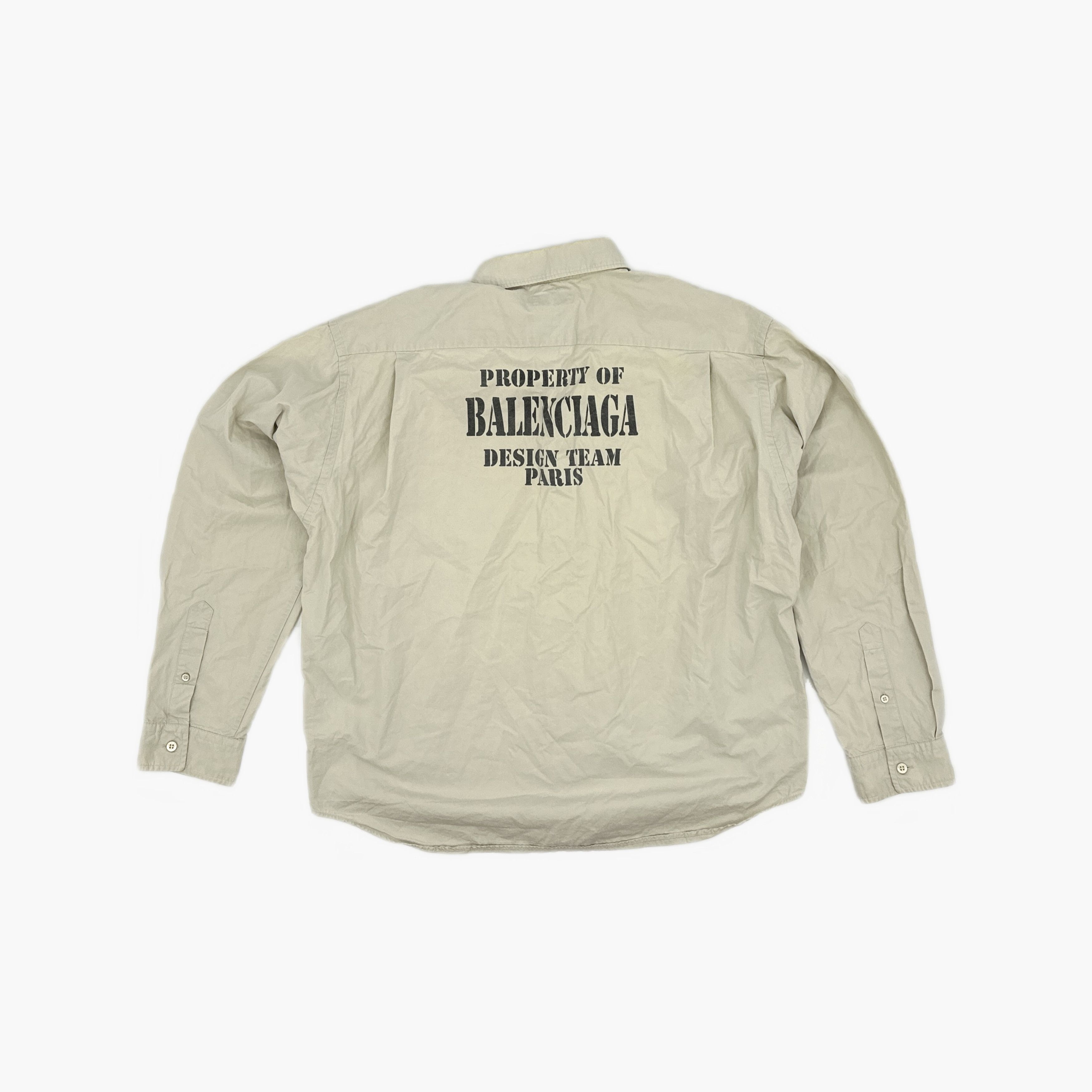 Balenciaga Balenciaga Design Team Logo Print Shirt 37 Size US S / EU 44-46 / 1 - 3 Thumbnail