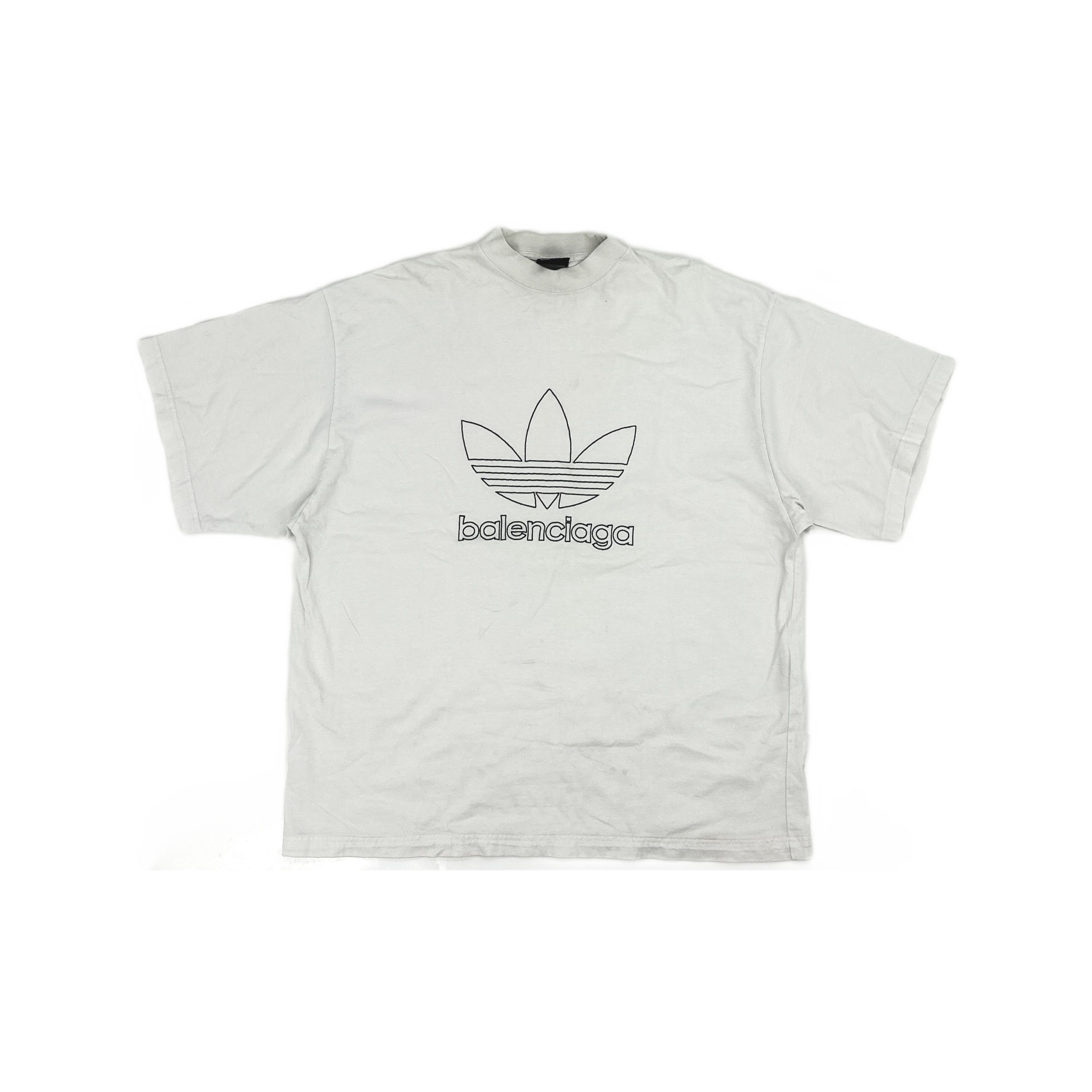Balenciaga Balenciaga x Adidas Trefoil Logo T-Shirt Size 2 Size US M / EU 48-50 / 2 - 2 Thumbnail