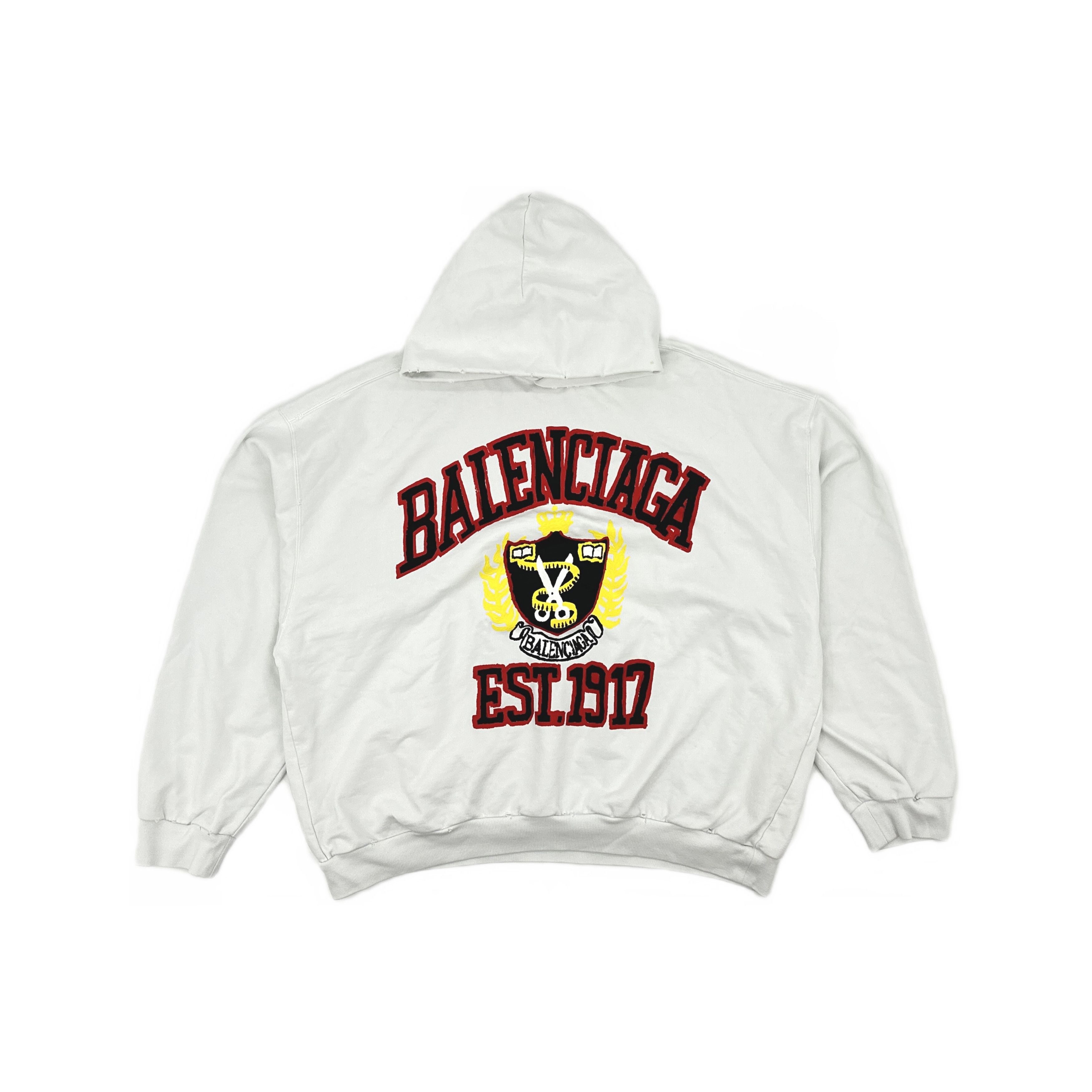 Balenciaga Balenciaga EST. 1917 Graphic Hoodie Size M Size US M / EU 48-50 / 2 - 2 Thumbnail