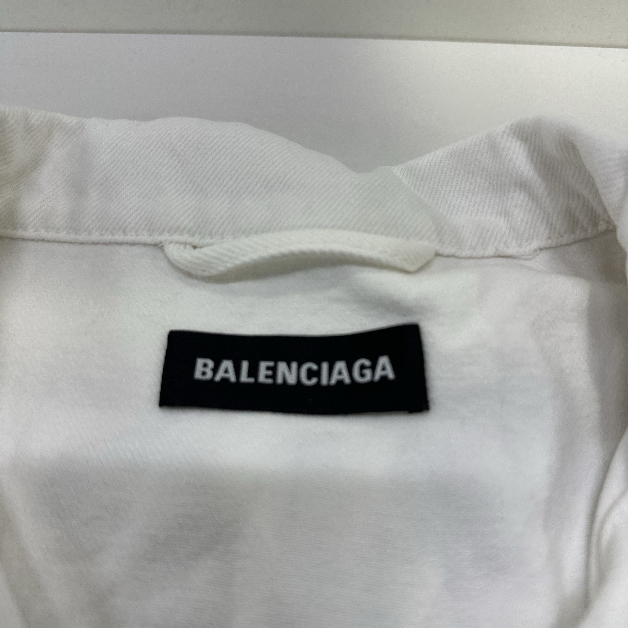 Balenciaga Balenciaga Back Logo Denim Jacket 44 Size US S / EU 44-46 / 1 - 4 Thumbnail