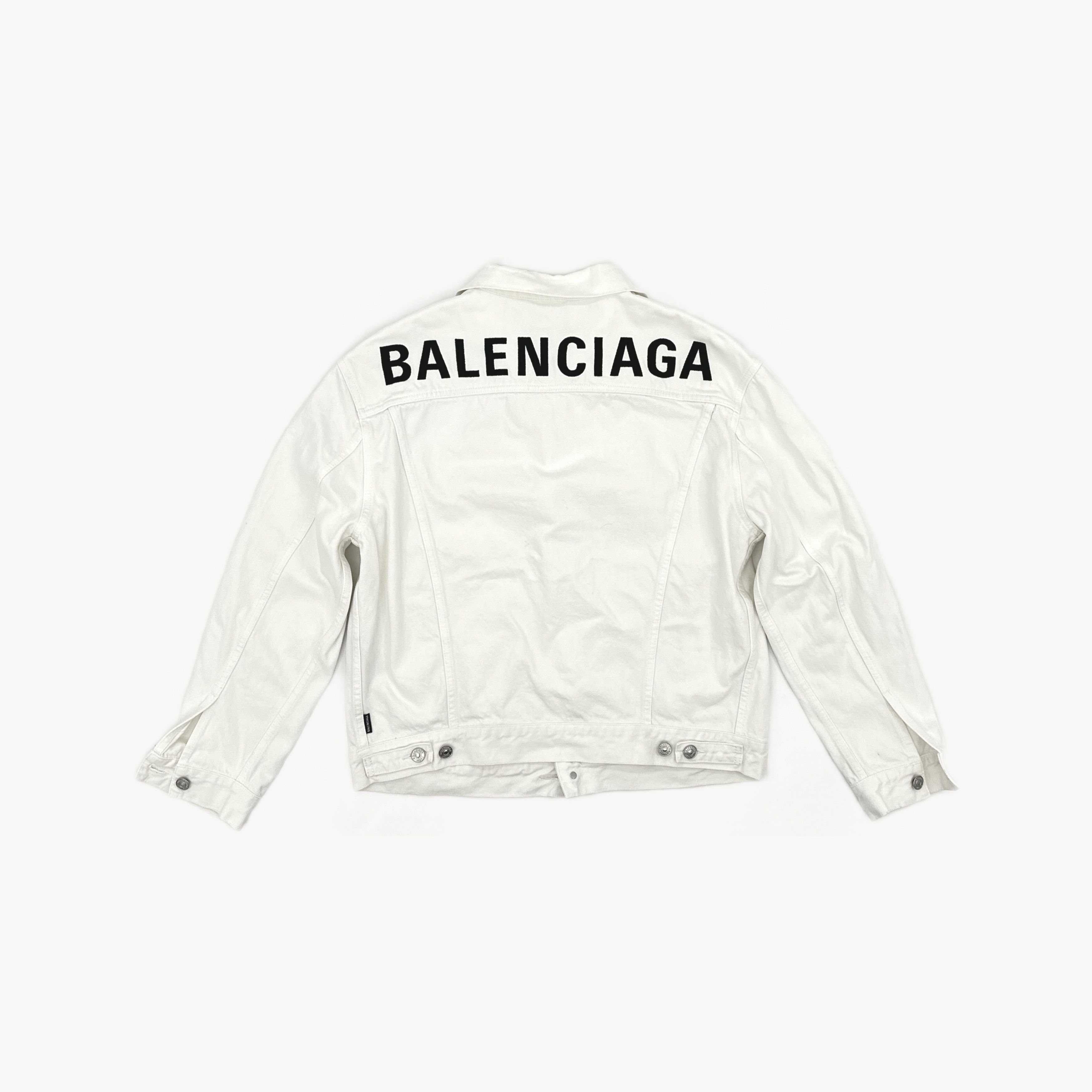 Balenciaga Balenciaga Back Logo Denim Jacket 44 Size US S / EU 44-46 / 1 - 3 Thumbnail