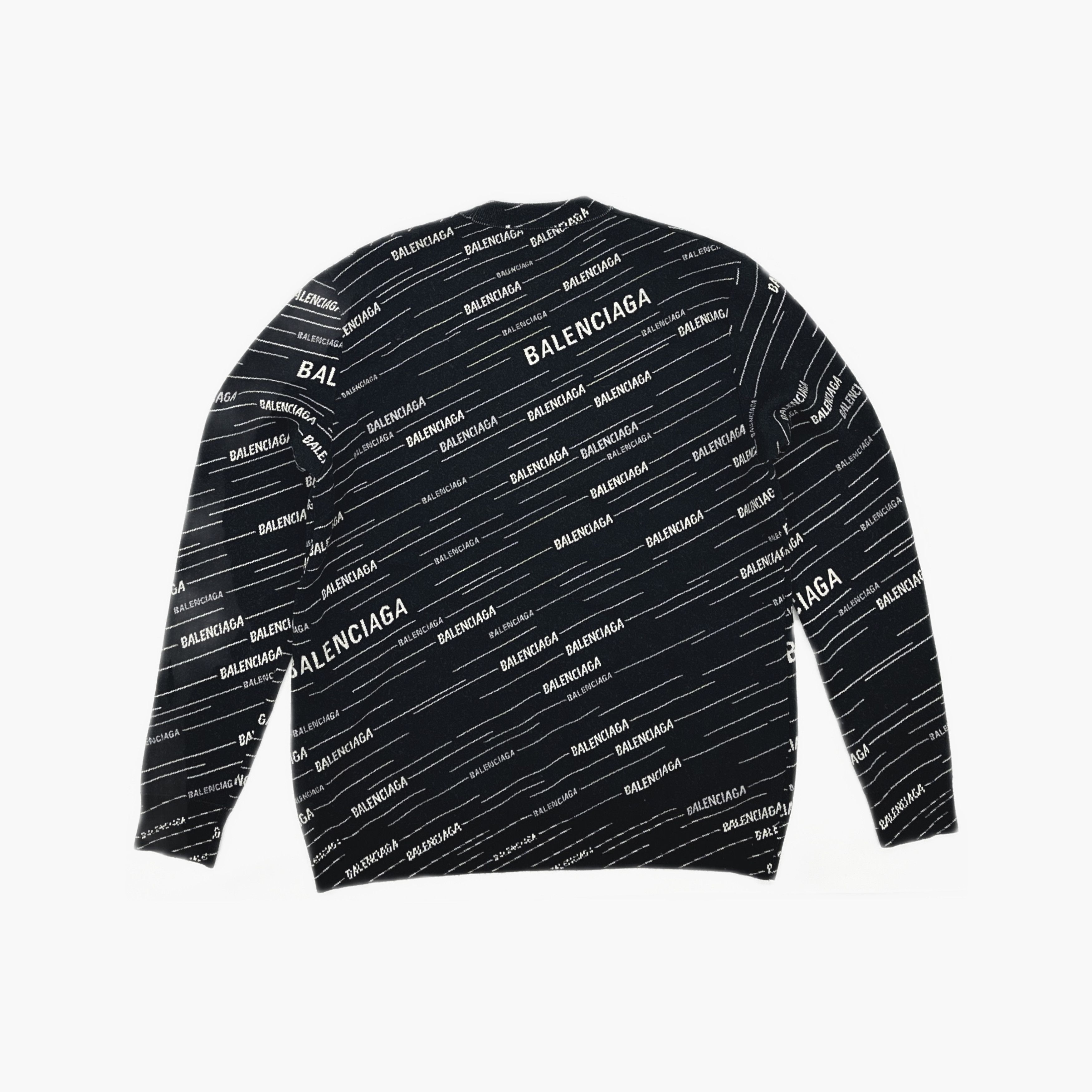 Balenciaga Balenciaga All-Over Logo Knit Sweater S Size US S / EU 44-46 / 1 - 3 Thumbnail