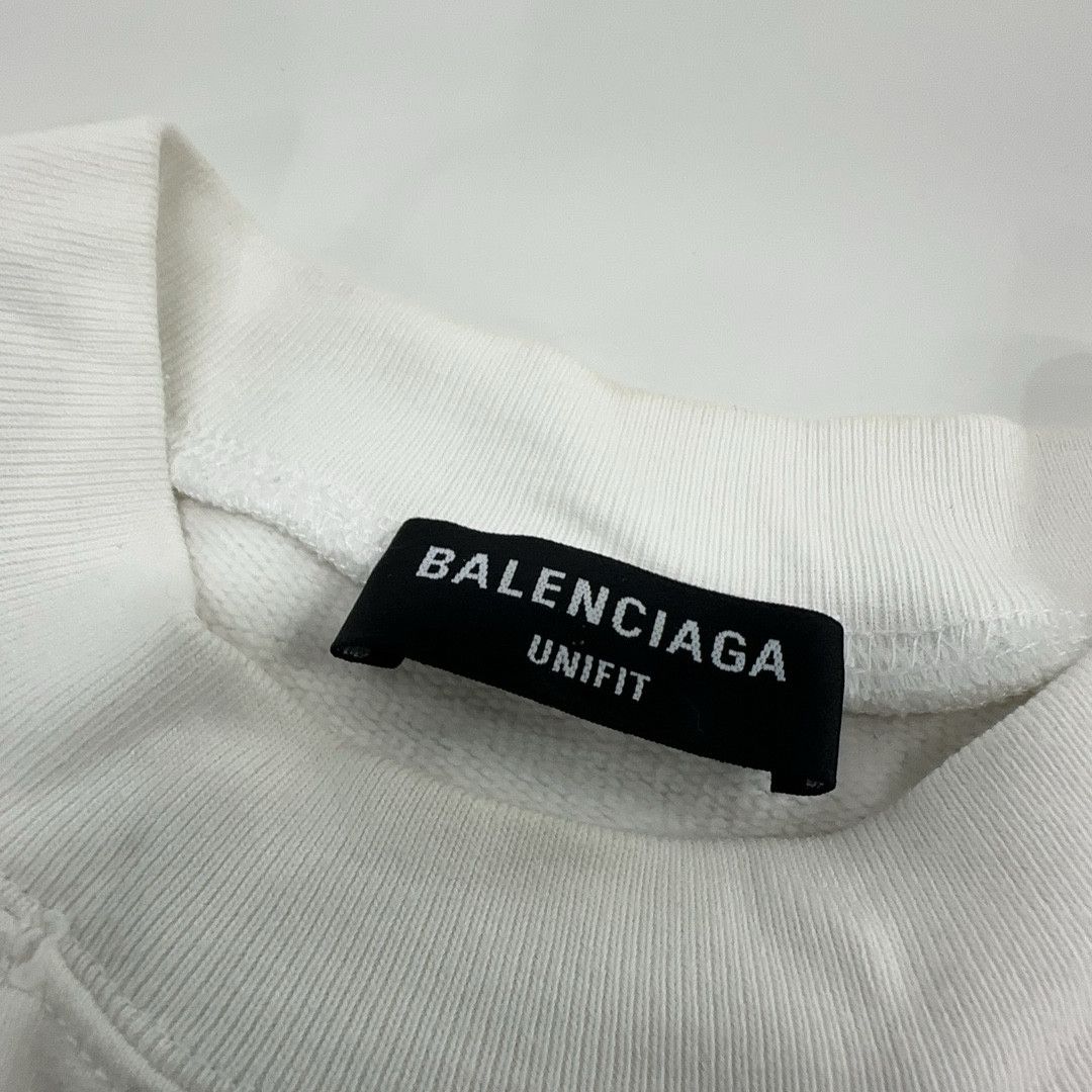 Balenciaga Balenciaga Script Logo Sweatshirt White L Size US L / EU 52-54 / 3 - 6 Thumbnail