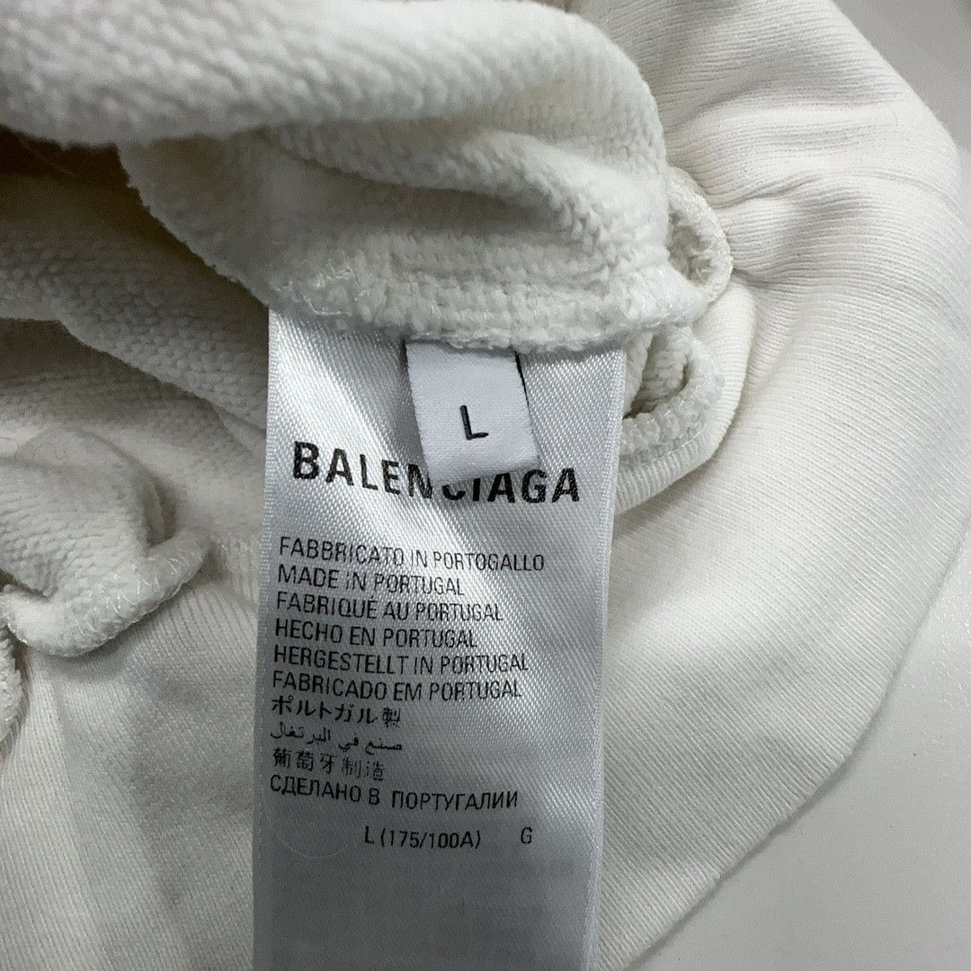 Balenciaga Balenciaga Script Logo Sweatshirt White L Size US L / EU 52-54 / 3 - 5 Thumbnail