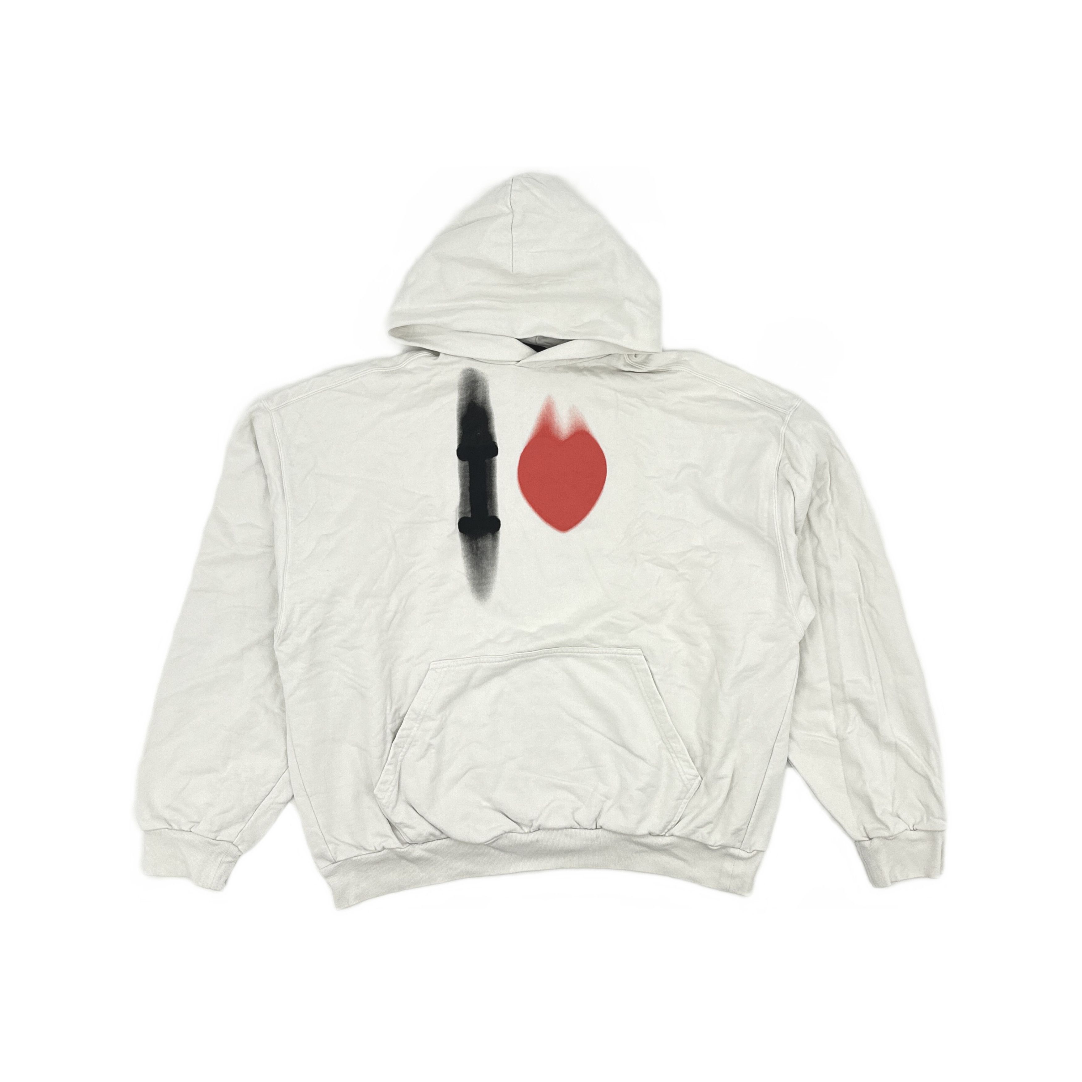 Balenciaga Balenciaga I Love Heart Print Hoodie Size S Size US S / EU 44-46 / 1 - 2 Thumbnail