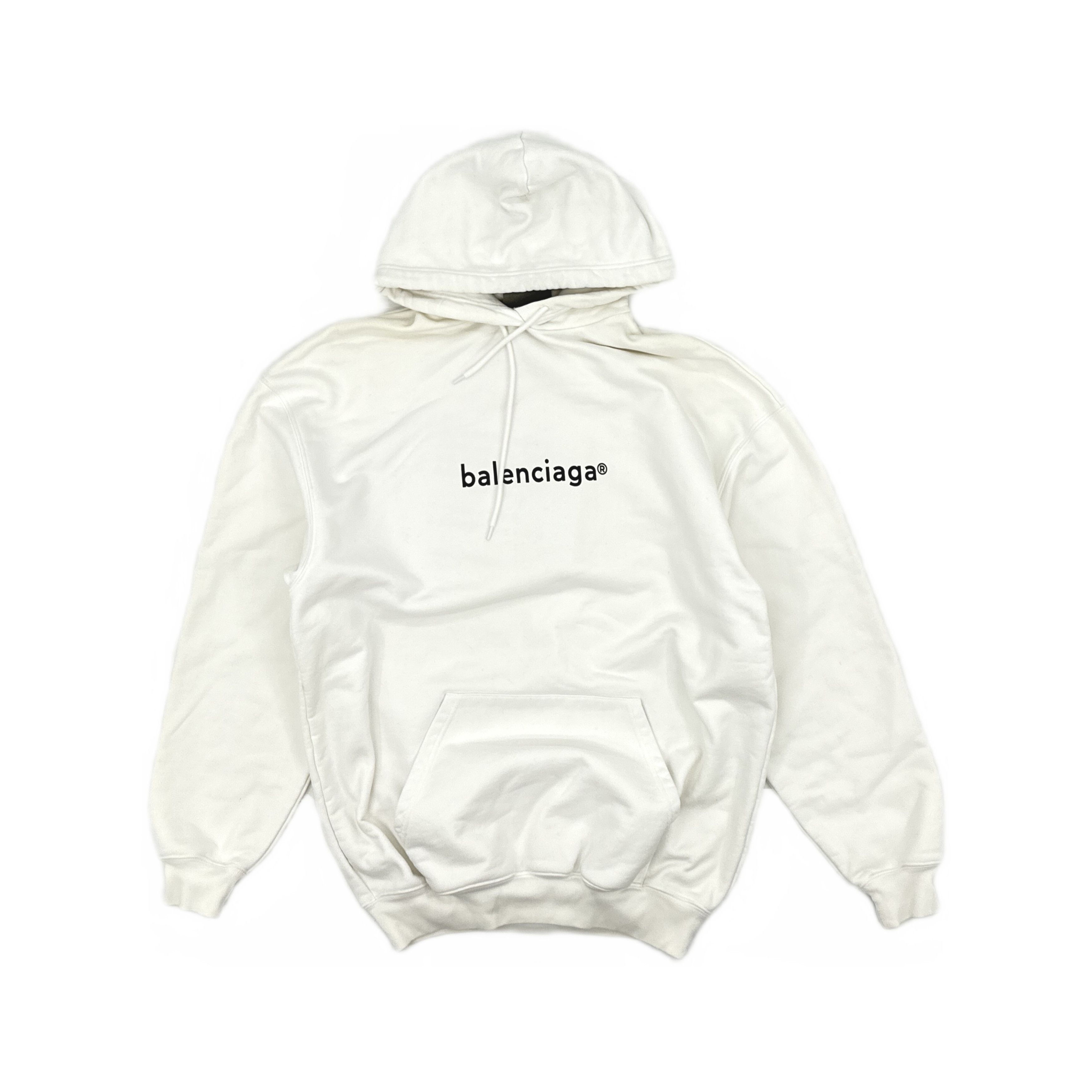Balenciaga Balenciaga Logo Hoodie White Size S Size S / US 4 / IT 40 - 2 Thumbnail