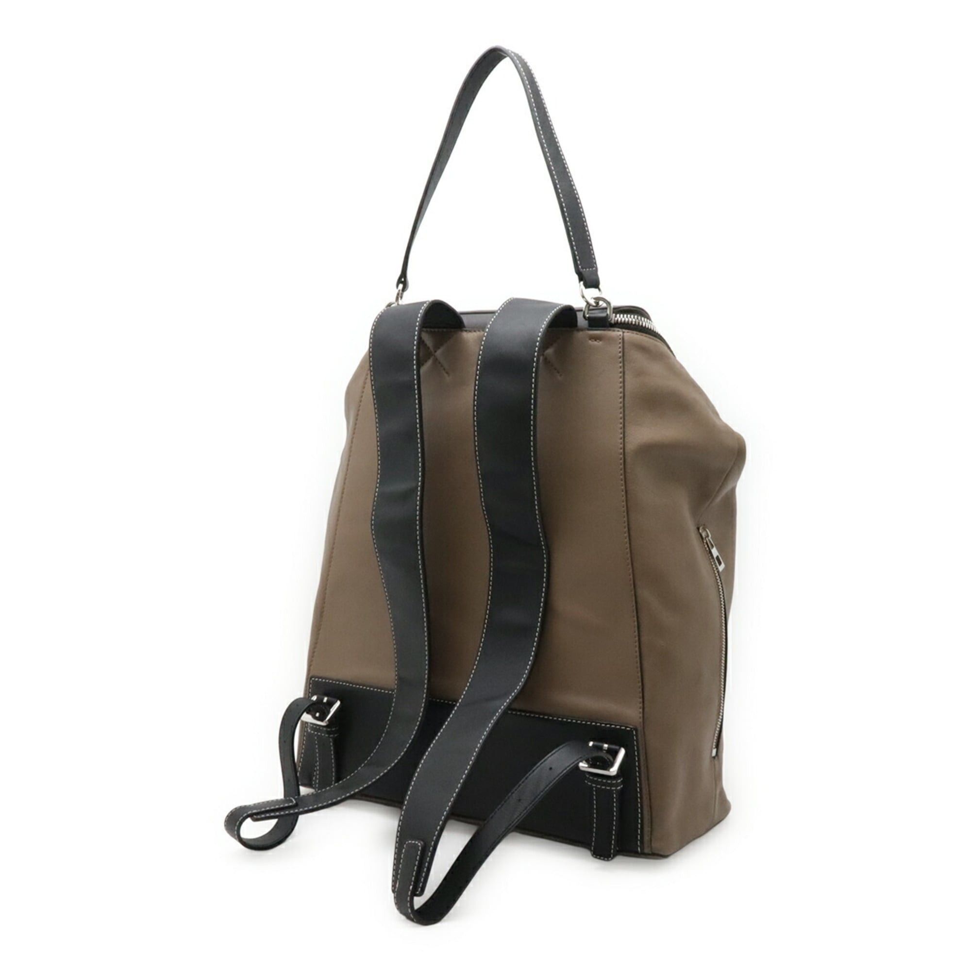 Loewe LOEWE GOYA Backpack, Calfskin Leather, Mocha Brown, Gray, Black, 316.12BS53 Size ONE SIZE - 3 Thumbnail