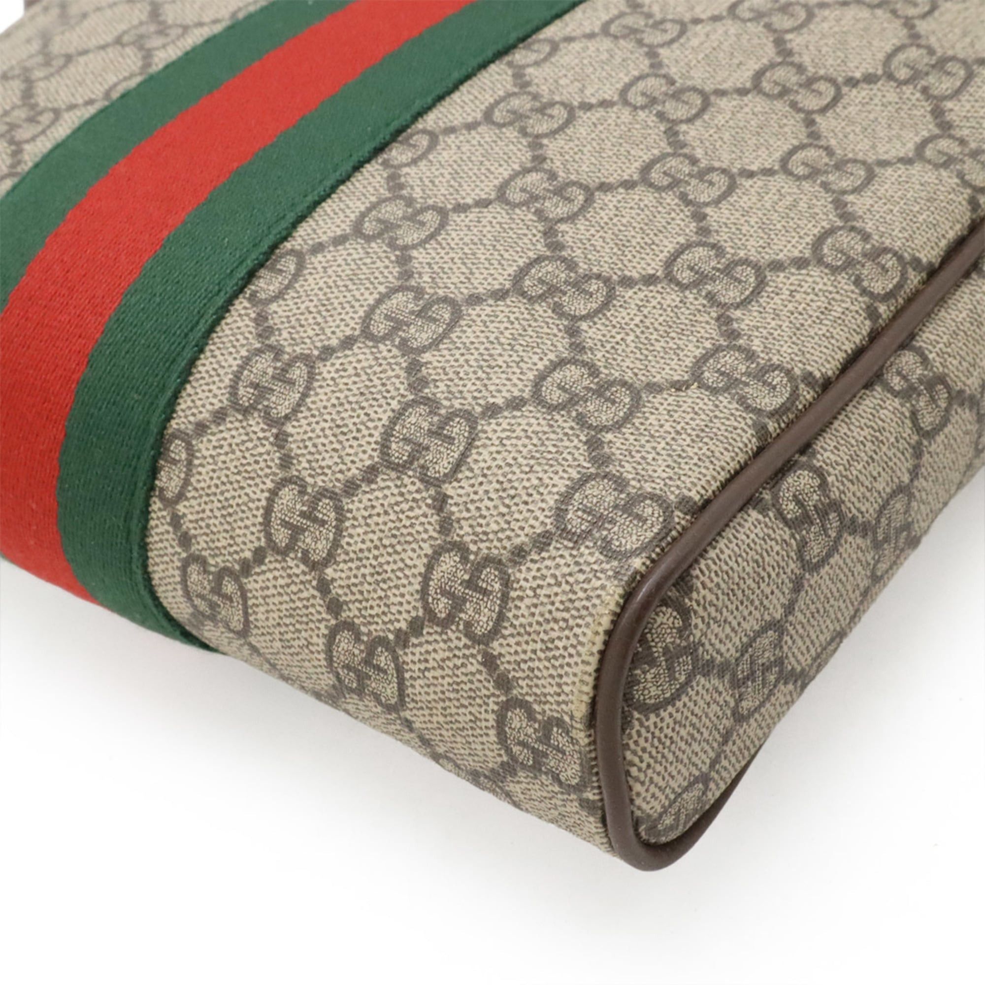 Gucci GUCCI Ophidia GG Small Handbag, Supreme Sherry Line Leather, Beige/Mocha Brown, 547926 Size ONE SIZE - 4 Thumbnail