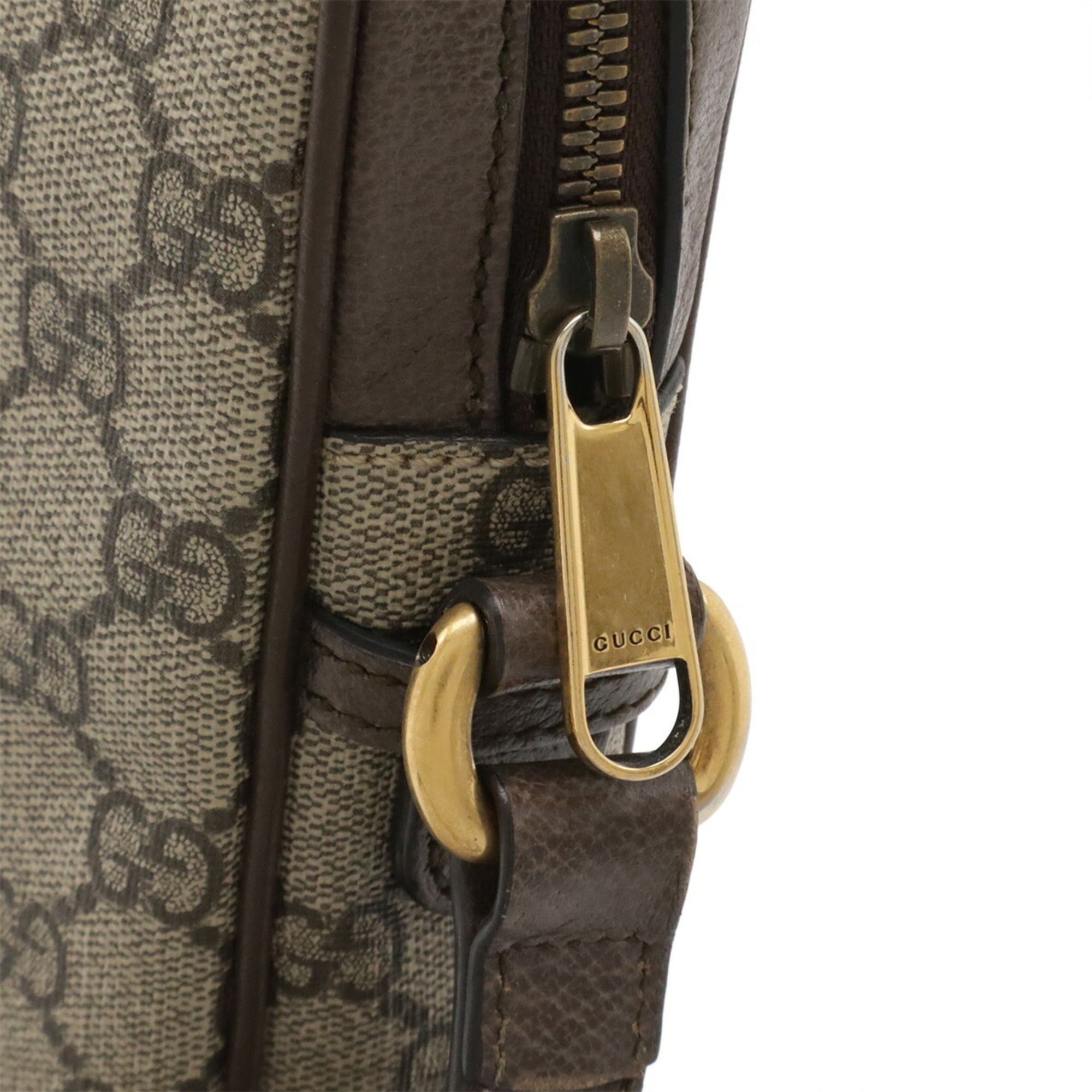 Gucci GUCCI Ophidia GG Small Handbag, Supreme Sherry Line Leather, Beige/Mocha Brown, 547926 Size ONE SIZE - 5 Thumbnail