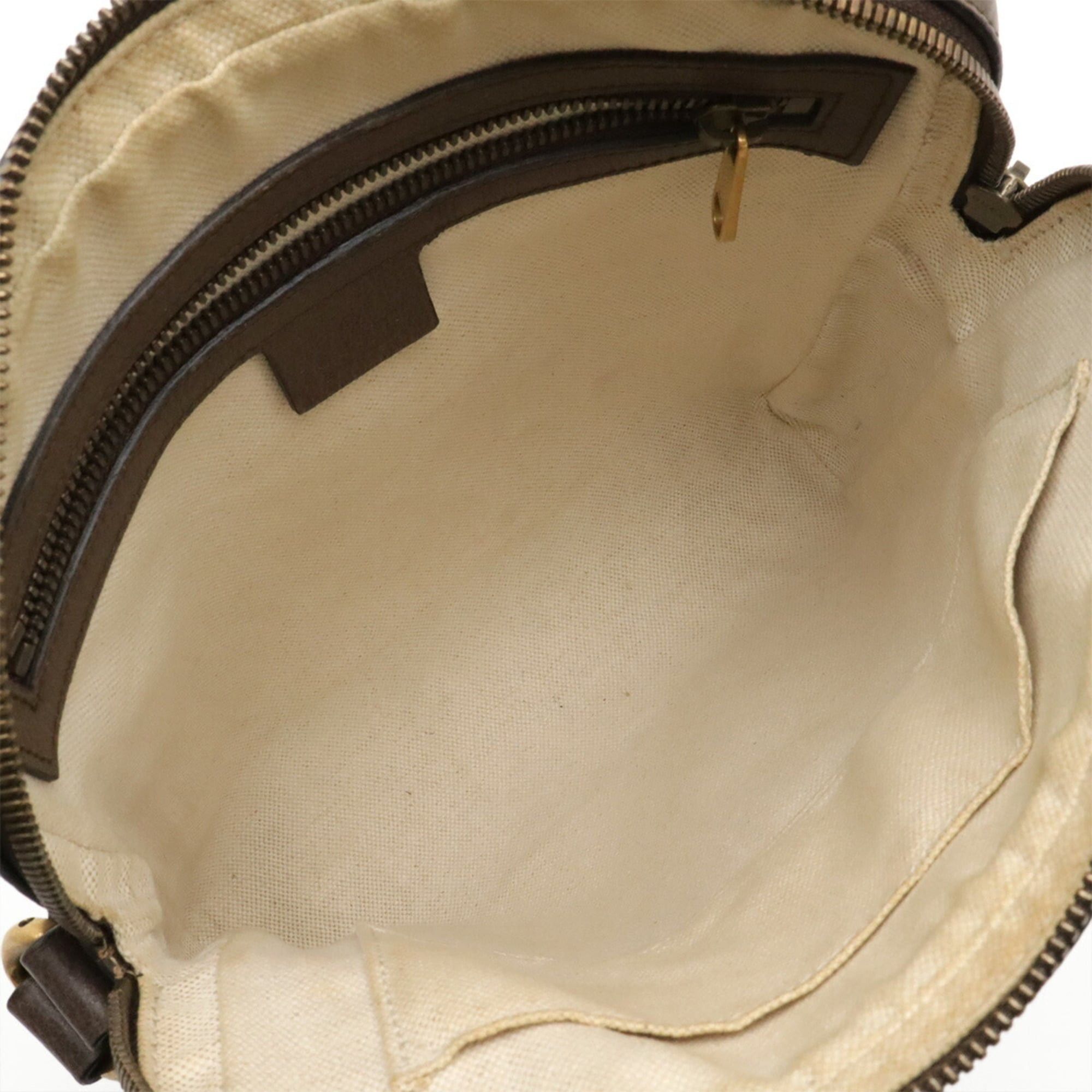 Gucci GUCCI Ophidia GG Small Handbag, Supreme Sherry Line Leather, Beige/Mocha Brown, 547926 Size ONE SIZE - 7 Thumbnail