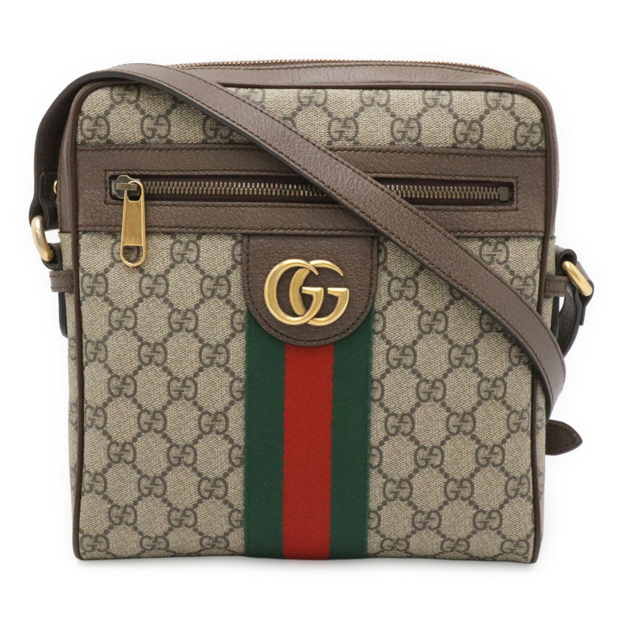 Gucci GUCCI Ophidia GG Small Handbag, Supreme Sherry Line Leather, Beige/Mocha Brown, 547926 Size ONE SIZE - 2 Thumbnail
