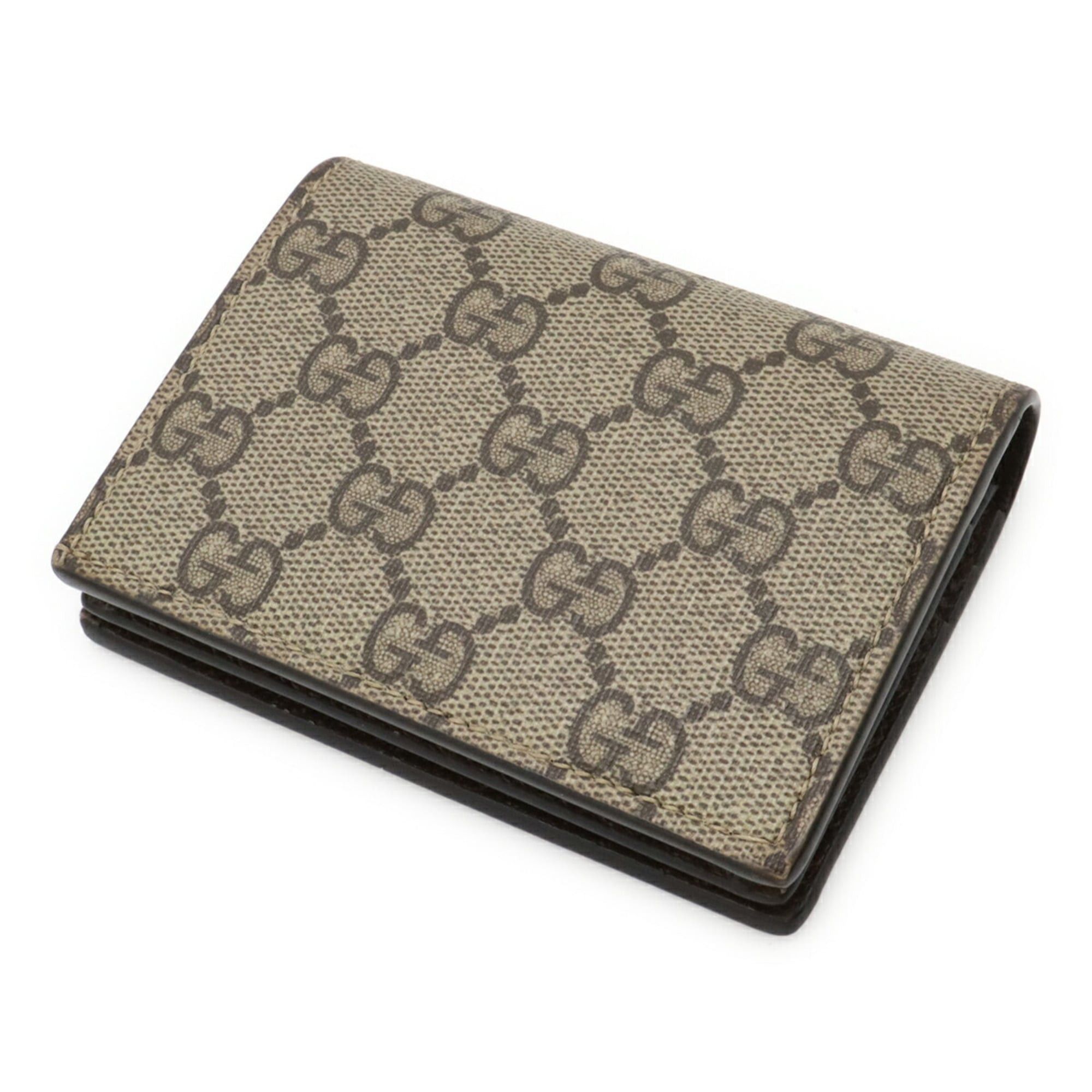 Gucci GUCCI GG Supreme Business Card Holder/Card Case Wallet, Compact Bi-fold Bananya Print, Beige/Yellow, 701009 Size ONE SIZE - 3 Thumbnail