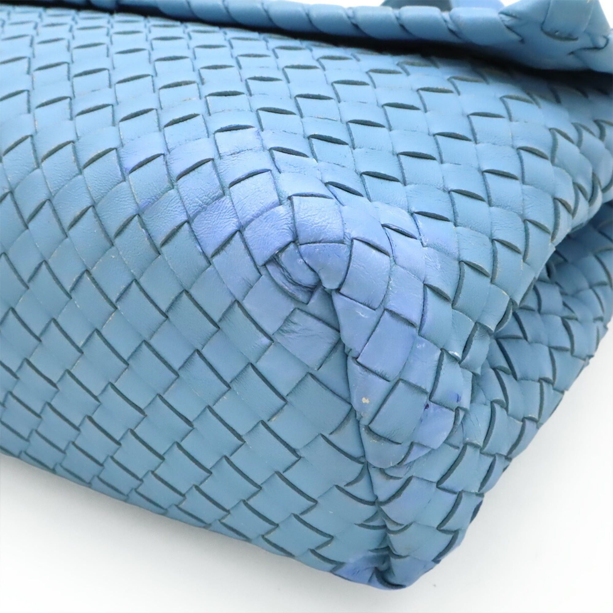 Bottega Veneta BOTTEGA VENETA Intrecciato Olympia Chain Shoulder Bag, Leather, Light Blue, 355724 Size ONE SIZE - 4 Thumbnail