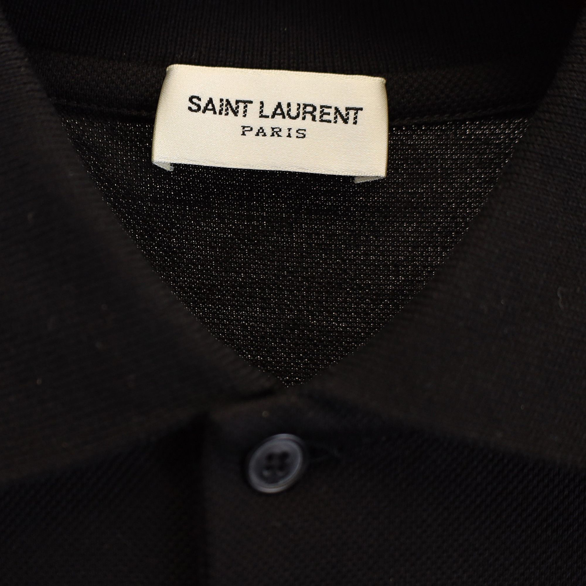 Saint Laurent Paris Saint Laurent Paris Cassandre Polo Shirt in Black Cotton Size US XS / EU 42 / 0 - 2 Thumbnail
