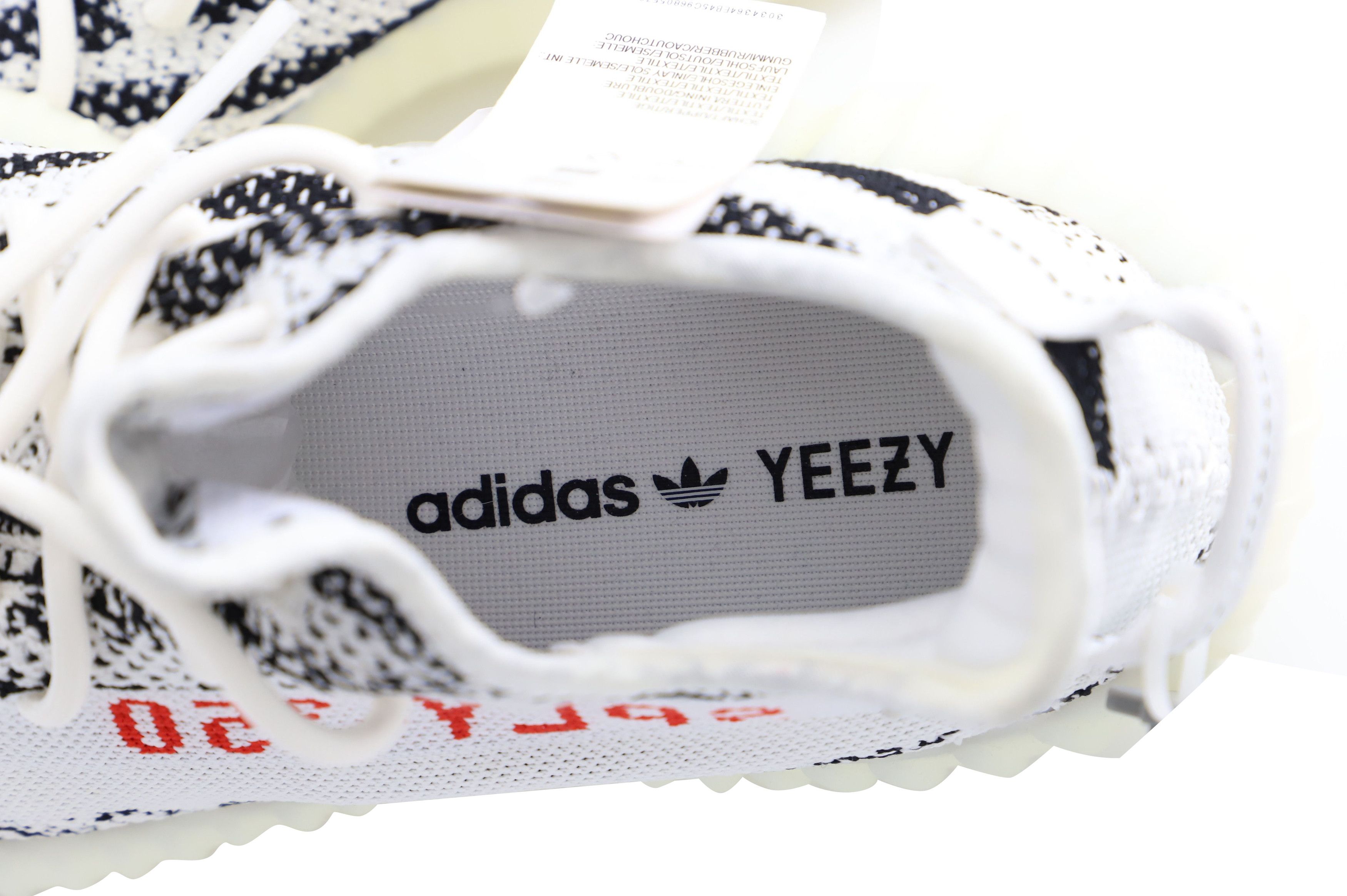 Yeezy Adidas Yeezy Boost 350 V2 Zebra Sneakers in White Cotton Size US 8 / EU 41 - 6 Thumbnail