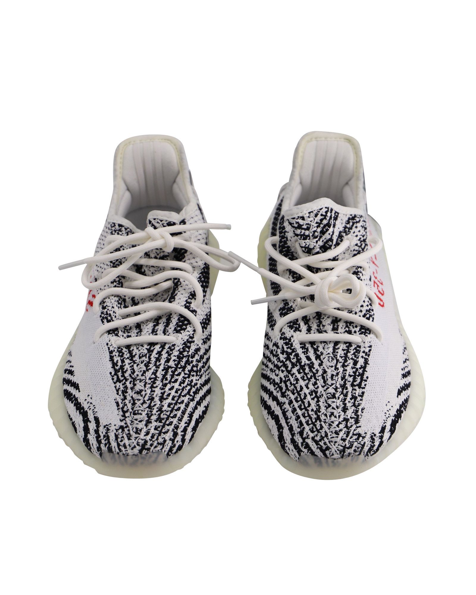 Yeezy Adidas Yeezy Boost 350 V2 Zebra Sneakers in White Cotton Size US 8 / EU 41 - 2 Thumbnail