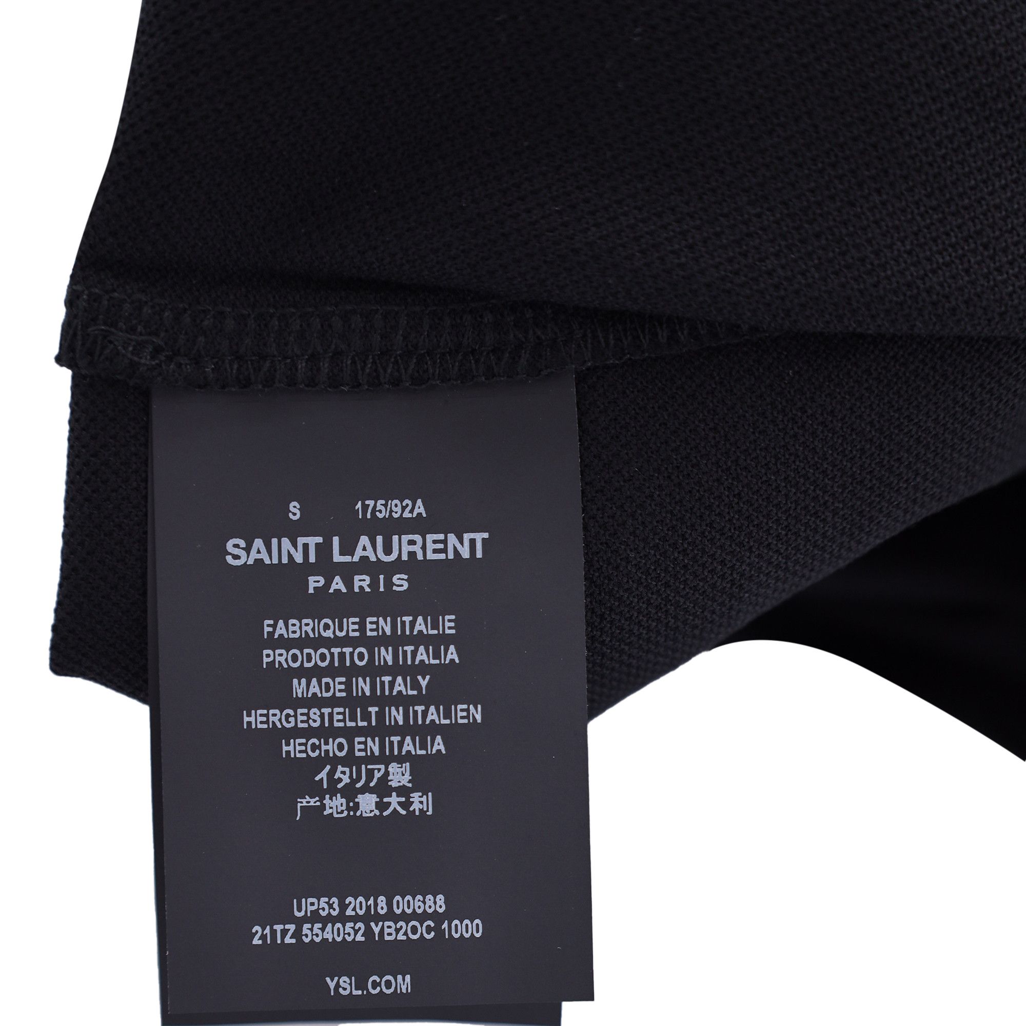 Saint Laurent Paris Saint Laurent Paris Cassandre Polo Shirt in Black Cotton Size US XS / EU 42 / 0 - 6 Thumbnail