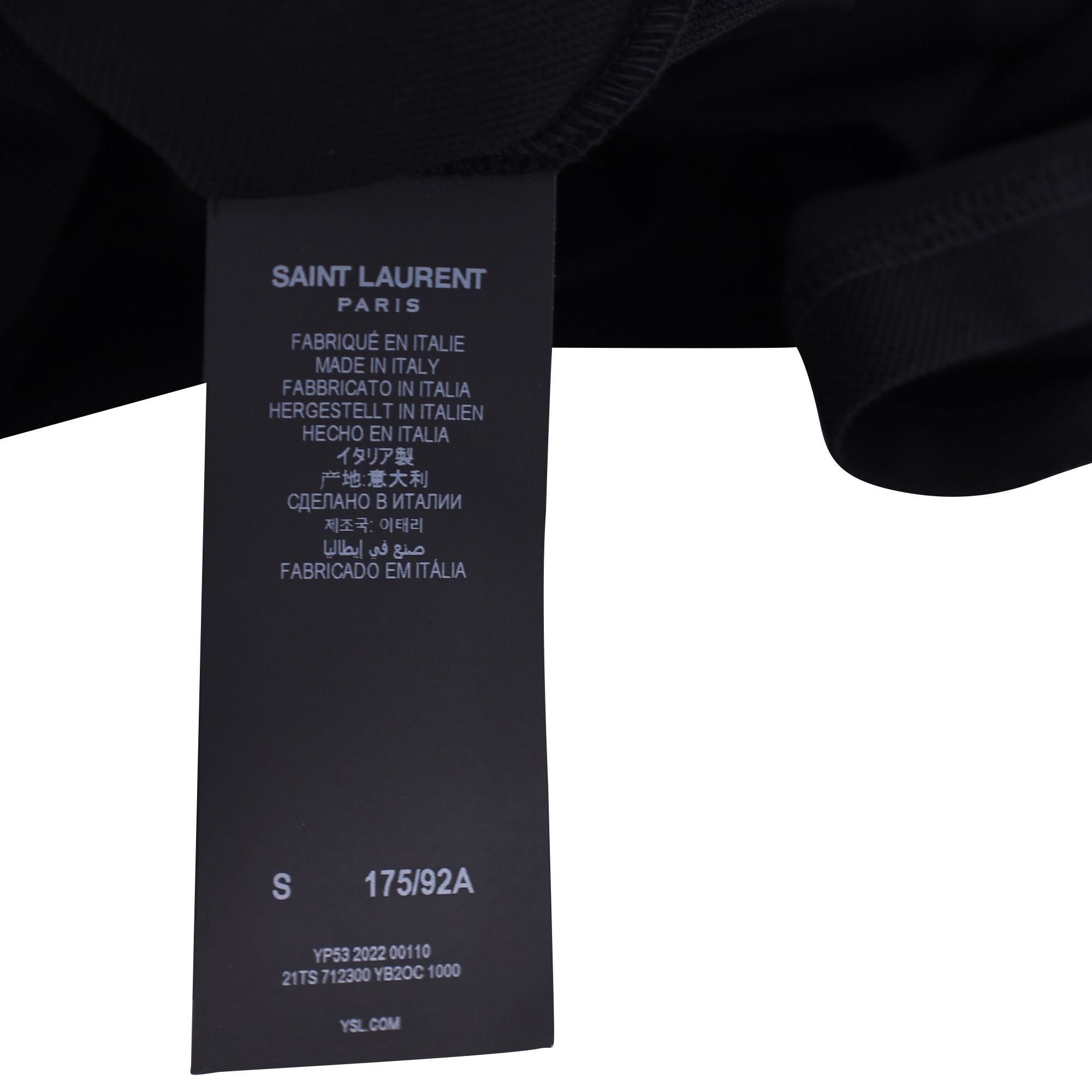 Saint Laurent Paris Saint Laurent Paris Cassandre Polo Shirt in Black Cotton Size US XS / EU 42 / 0 - 6 Thumbnail