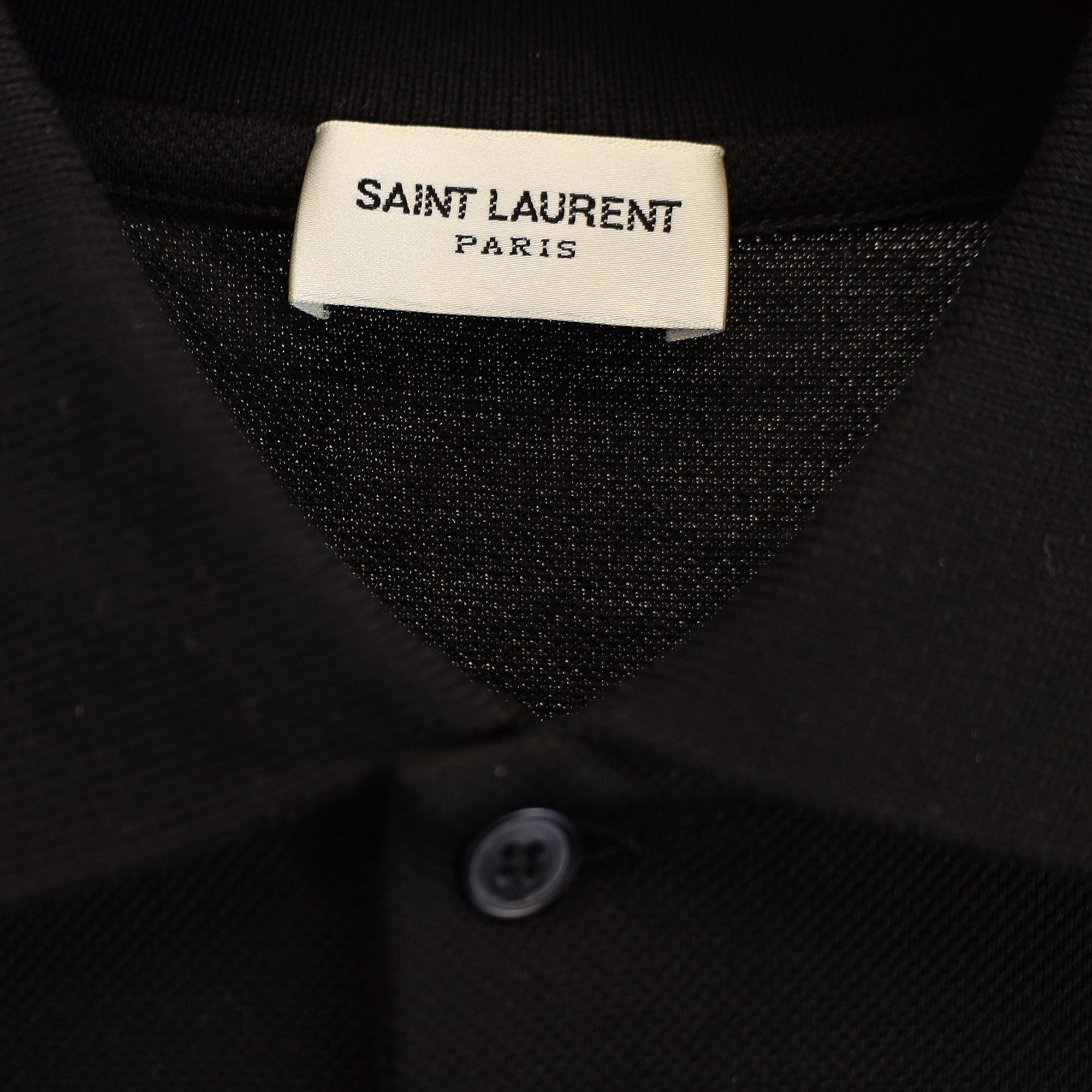 Saint Laurent Paris Saint Laurent Paris Cassandre Polo Shirt in Black Cotton Size US XS / EU 42 / 0 - 2 Thumbnail