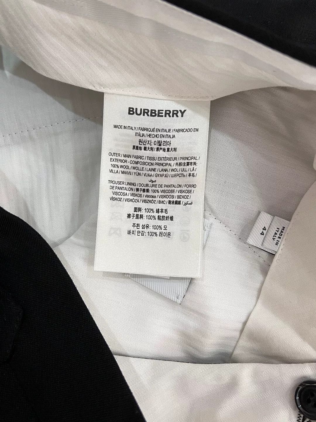 Burberry Burberry Wool Black Formal Trousers 40r Men Size 40R - 8 Thumbnail