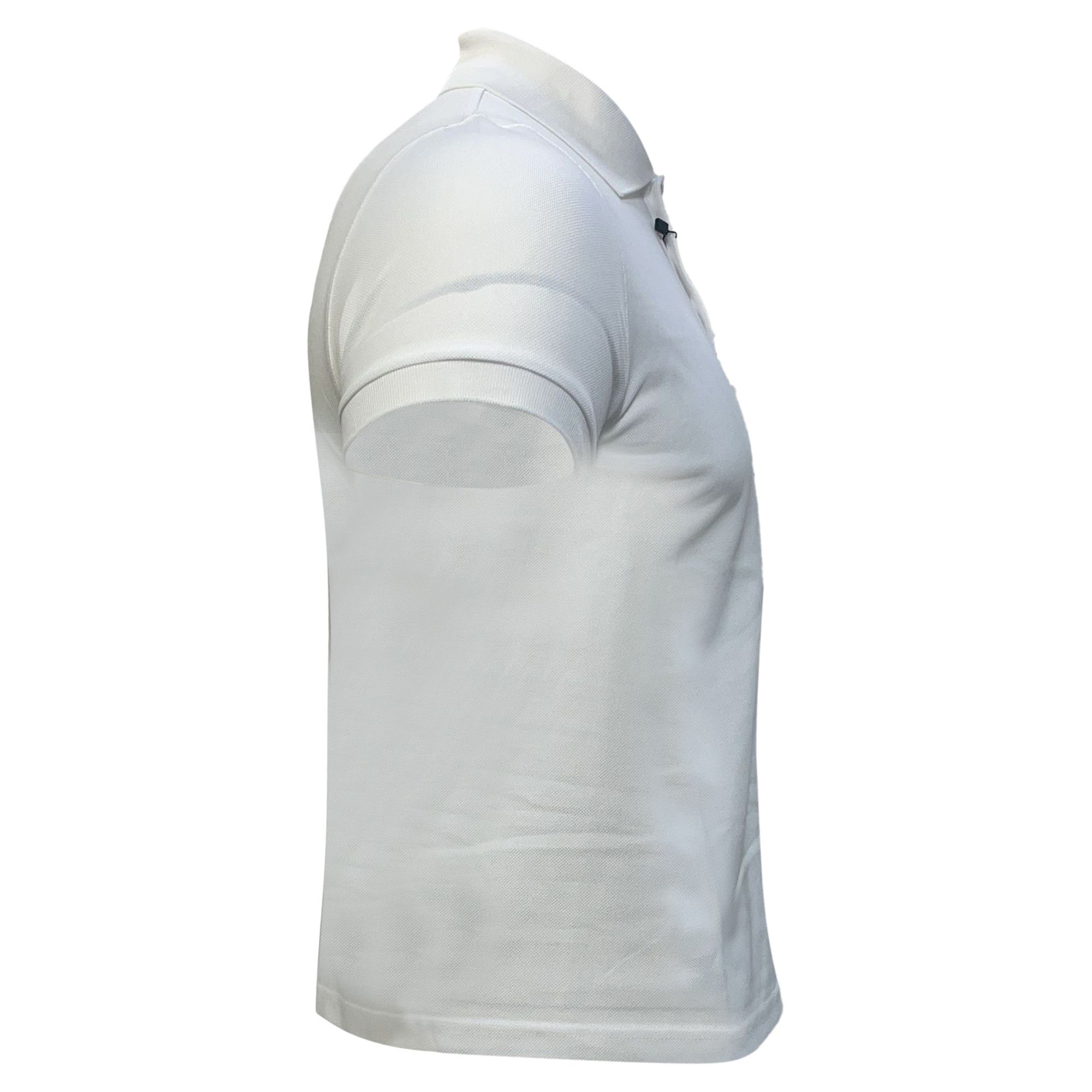 Saint Laurent Paris Saint Laurent Embroidered-Logo Polo Shirt in White Cotton Size US XS / EU 42 / 0 - 2 Thumbnail