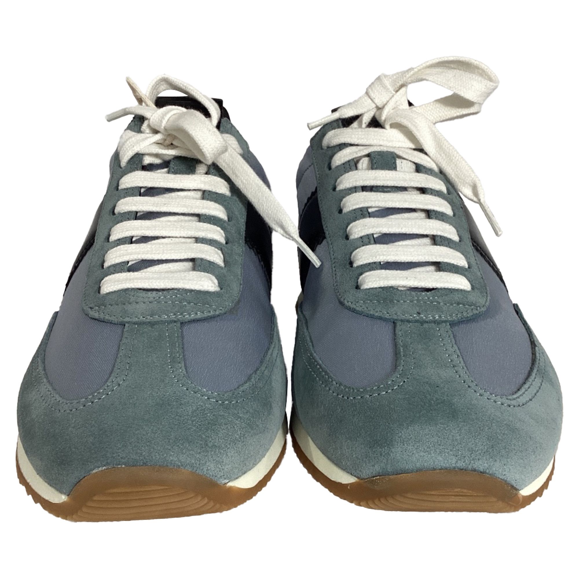Tom Ford Tom Ford Lace-Up Low-Top Sneakers in Blue and Black Suede Size US 6.5 / EU 39-40 - 3 Thumbnail