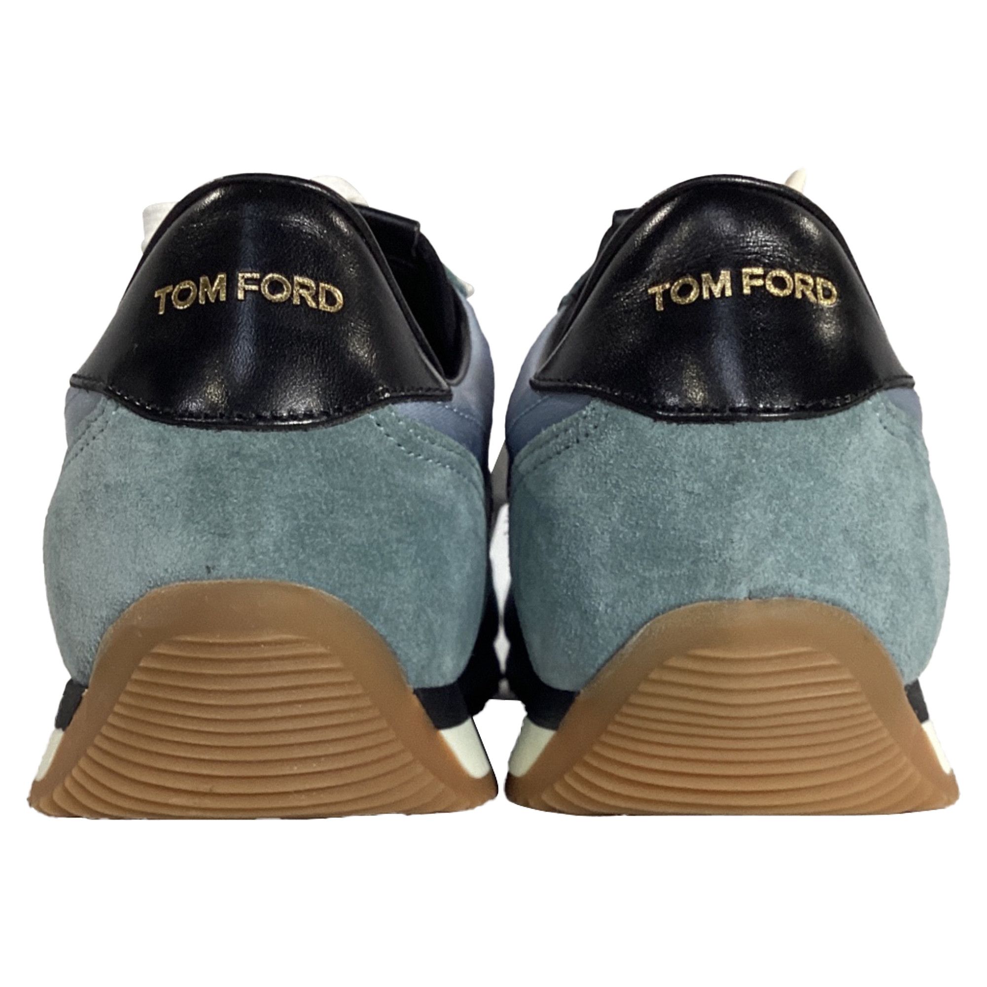 Tom Ford Tom Ford Lace-Up Low-Top Sneakers in Blue and Black Suede Size US 6.5 / EU 39-40 - 2 Thumbnail