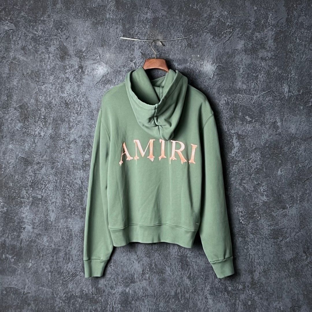 Amiri Amiri Cotton Green Hoodie m Men Size US M / EU 48-50 / 2 - 2 Thumbnail