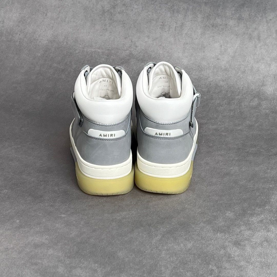 Amiri Amiri Leather Gray Hitop Sneakers 8 Men Size US 8 / EU 41 - 8 Thumbnail