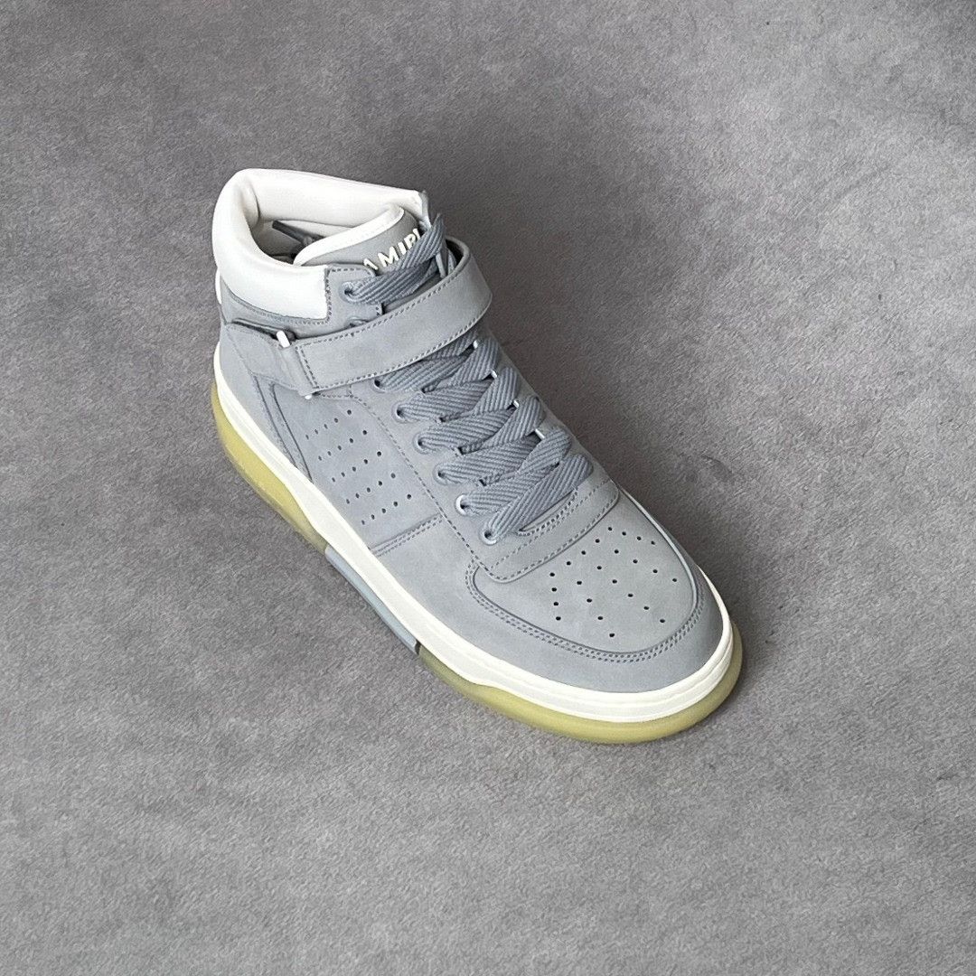 Amiri Amiri Leather Gray Hitop Sneakers 8 Men Size US 8 / EU 41 - 5 Thumbnail