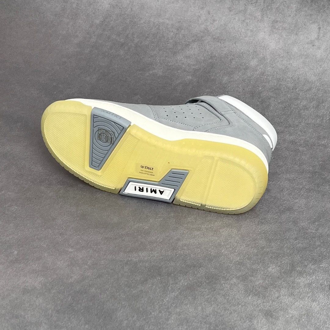 Amiri Amiri Leather Gray Hitop Sneakers 8 Men Size US 8 / EU 41 - 6 Thumbnail