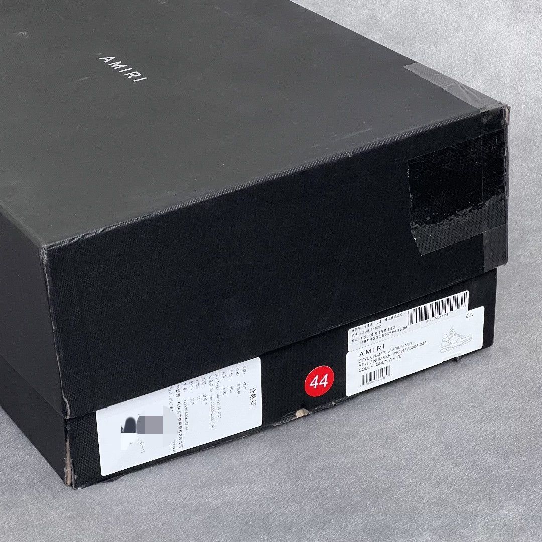 Amiri Amiri Leather Gray Hitop Sneakers 8 Men Size US 8 / EU 41 - 9 Thumbnail