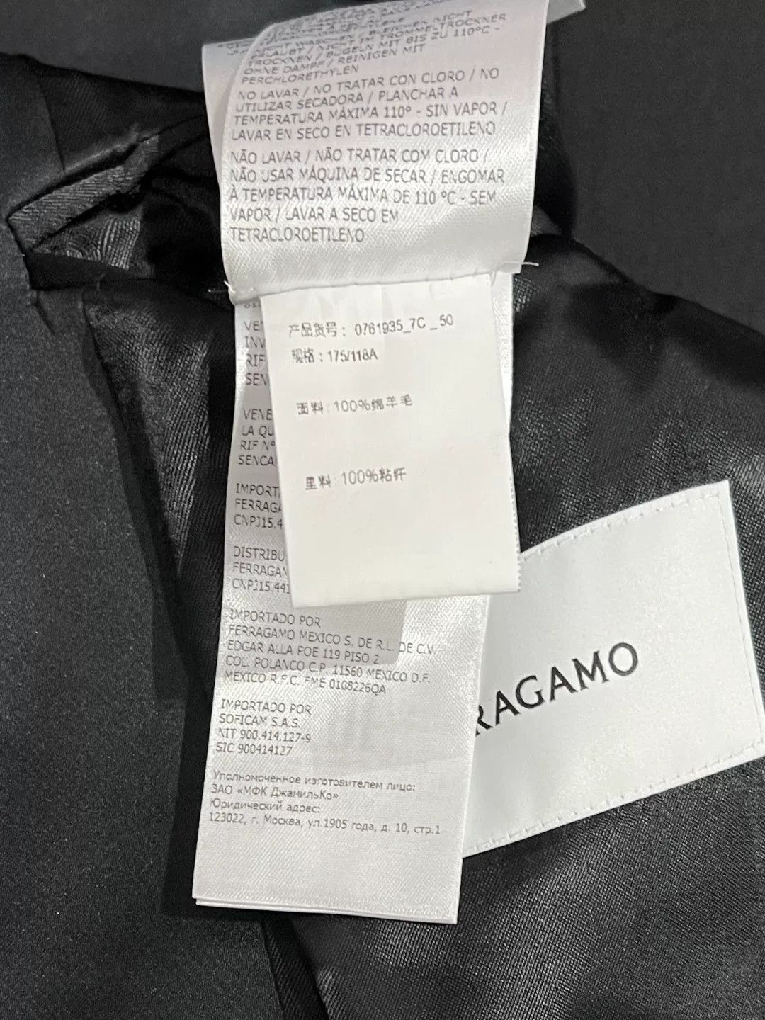 Salvatore Ferragamo Salvatore Ferragamo Wool Black Suit 40r Men Size 40R - 7 Thumbnail