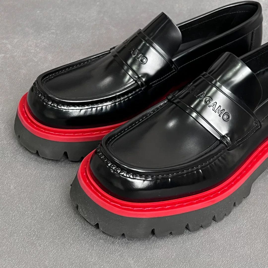 Salvatore Ferragamo Salvatore Ferragamo Leather Black Lowtop Sneakers 7.5 Men Size US 7.5 / EU 40-41 - 2 Thumbnail