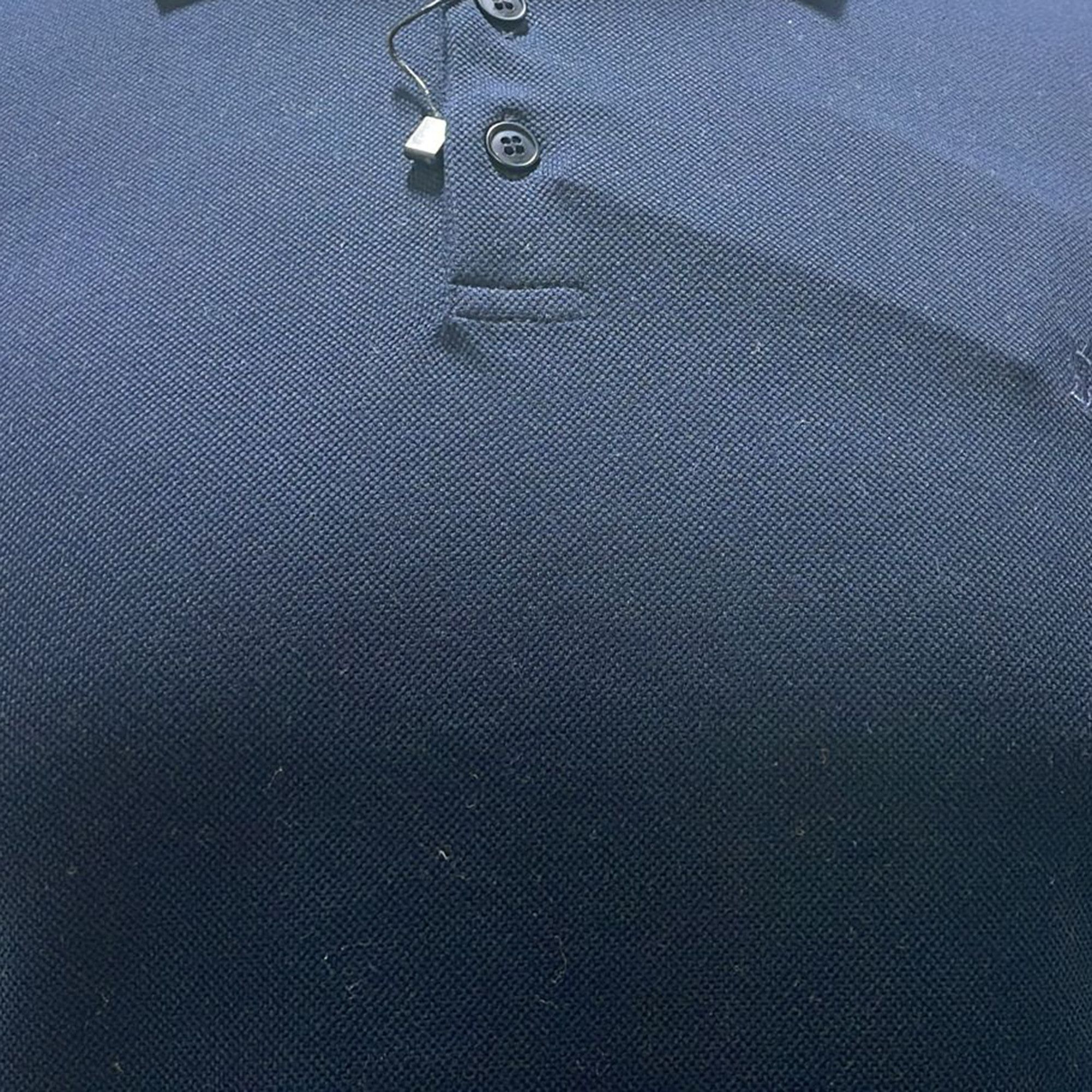 Saint Laurent Paris Saint Laurent Cassandre Embroidered-Logo Polo Shirt in Navy Size US XS / EU 42 / 0 - 2 Thumbnail