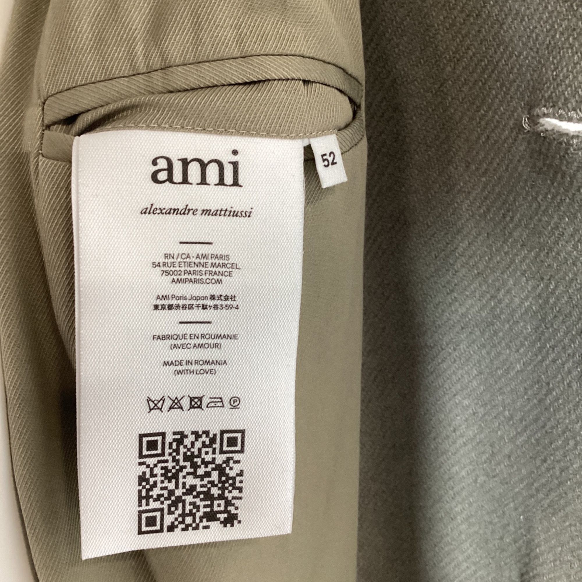 AMI Ami Single-Breasted Coat in Grey Wool Size US XL / EU 56 / 4 - 6 Thumbnail