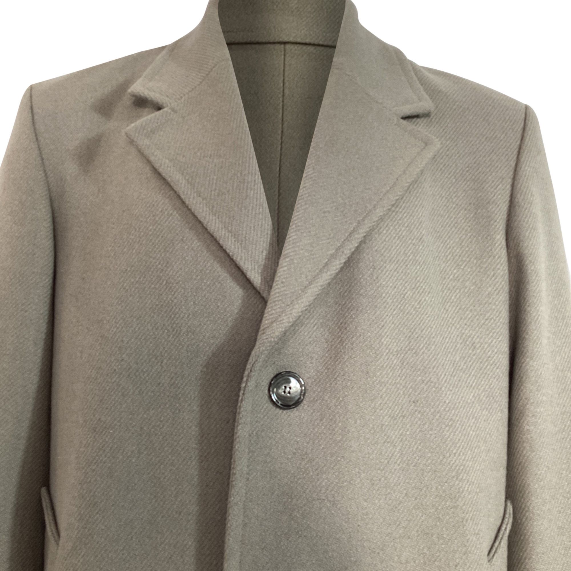 AMI Ami Single-Breasted Coat in Grey Wool Size US XL / EU 56 / 4 - 2 Thumbnail