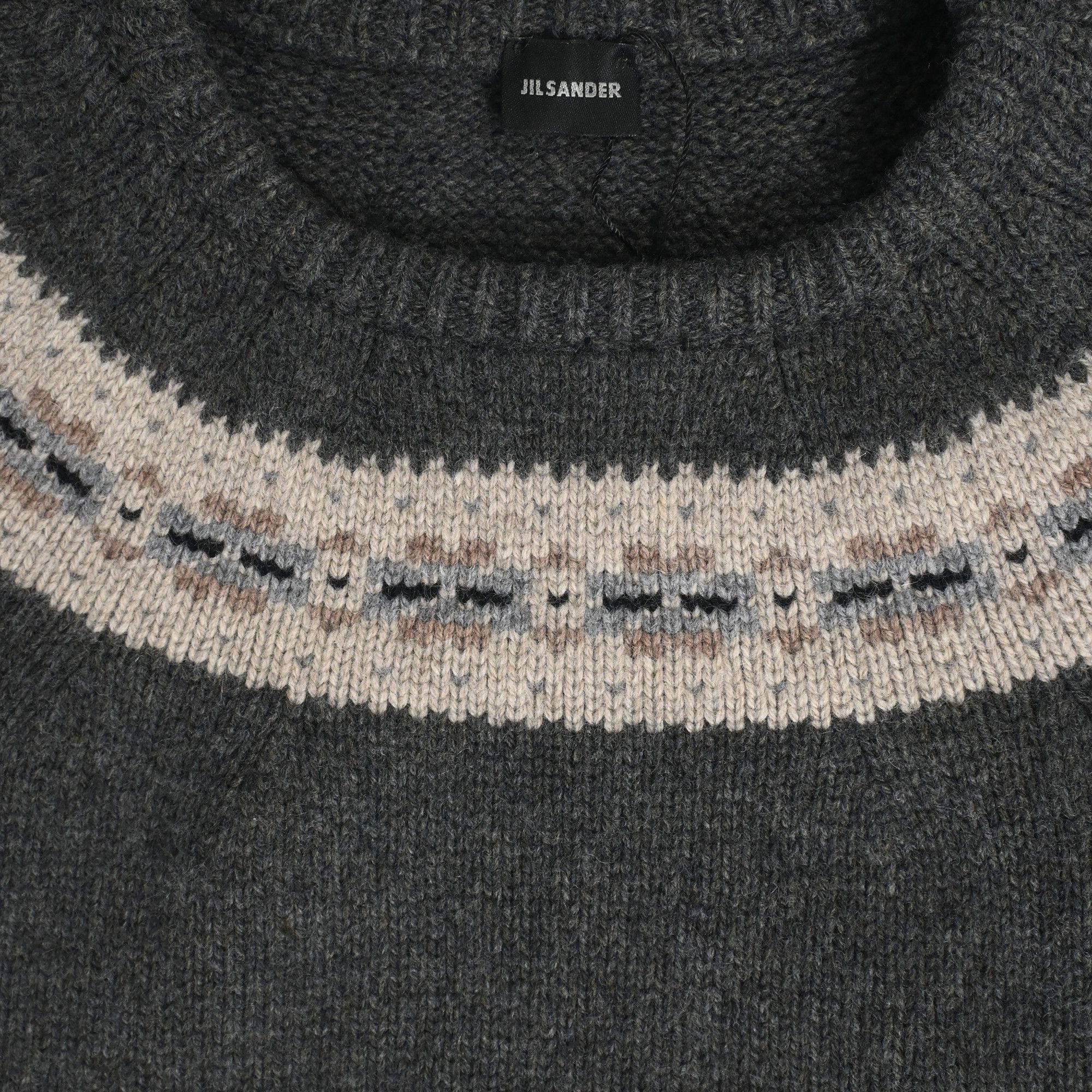 Jil Sander Jil Sander Knitted Chest Pattern Detail Crewneck Sweater in Size US XXL / EU 58 / 5 - 5 Thumbnail